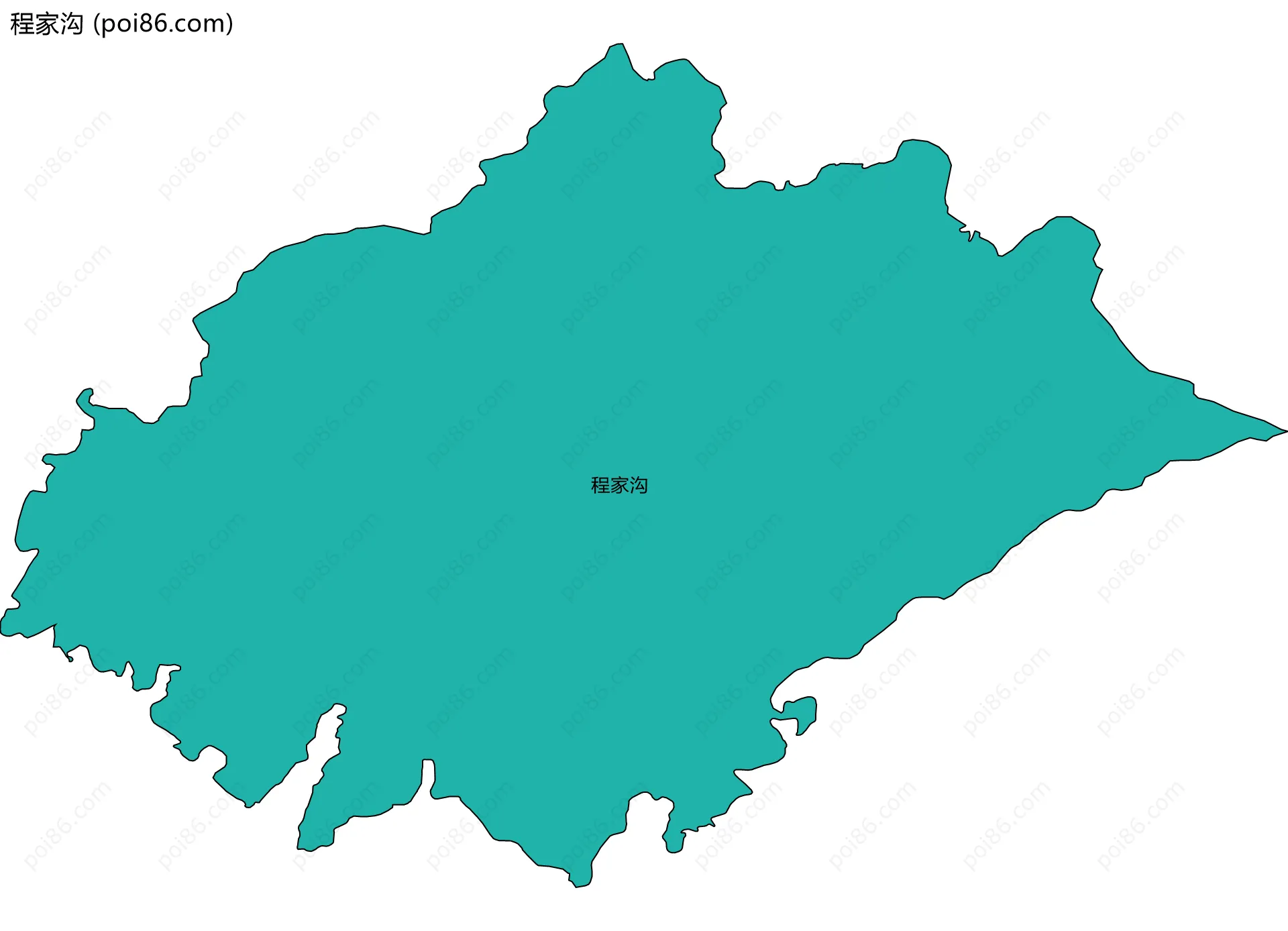 程家沟边界地图