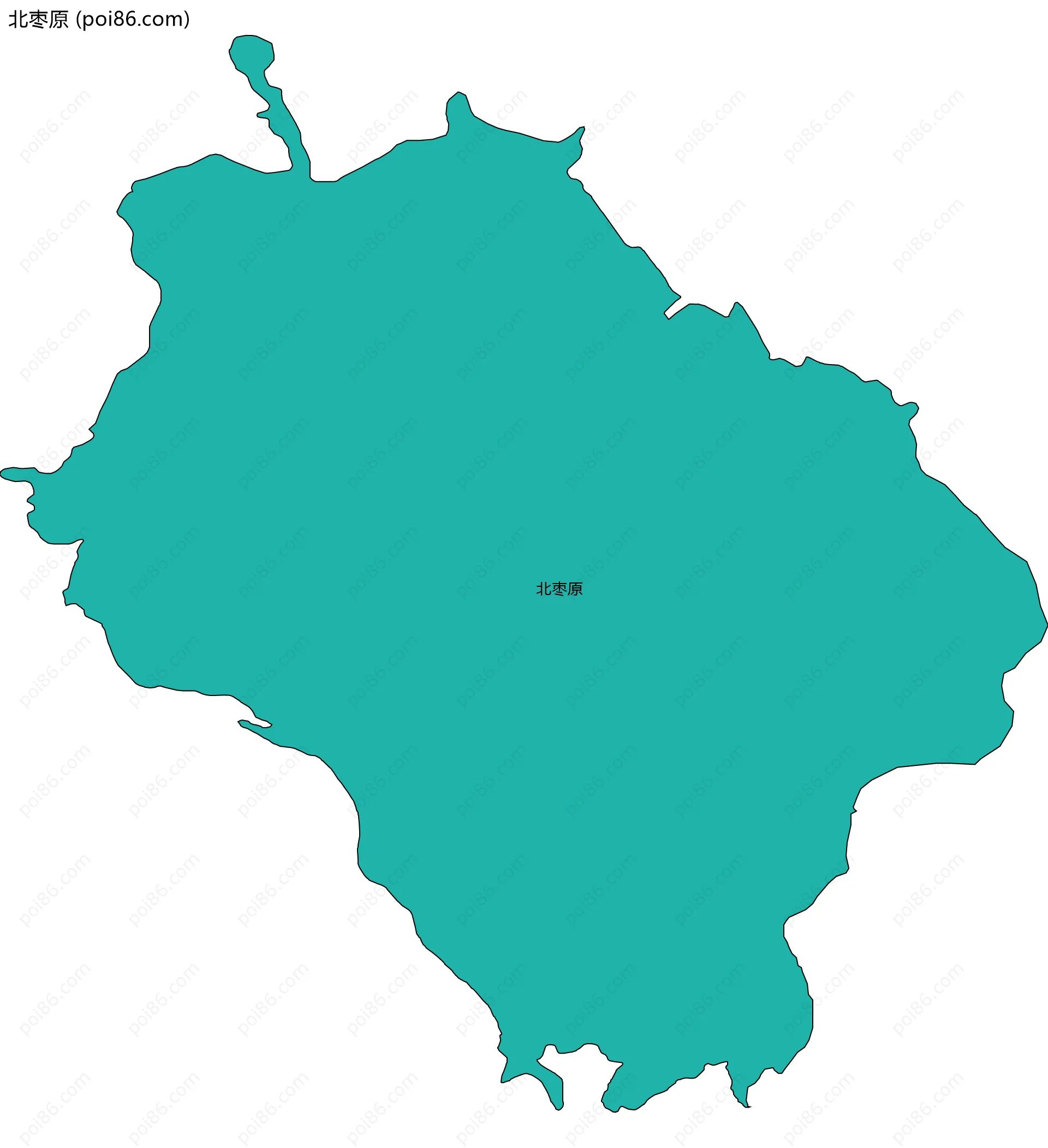 北枣原边界地图