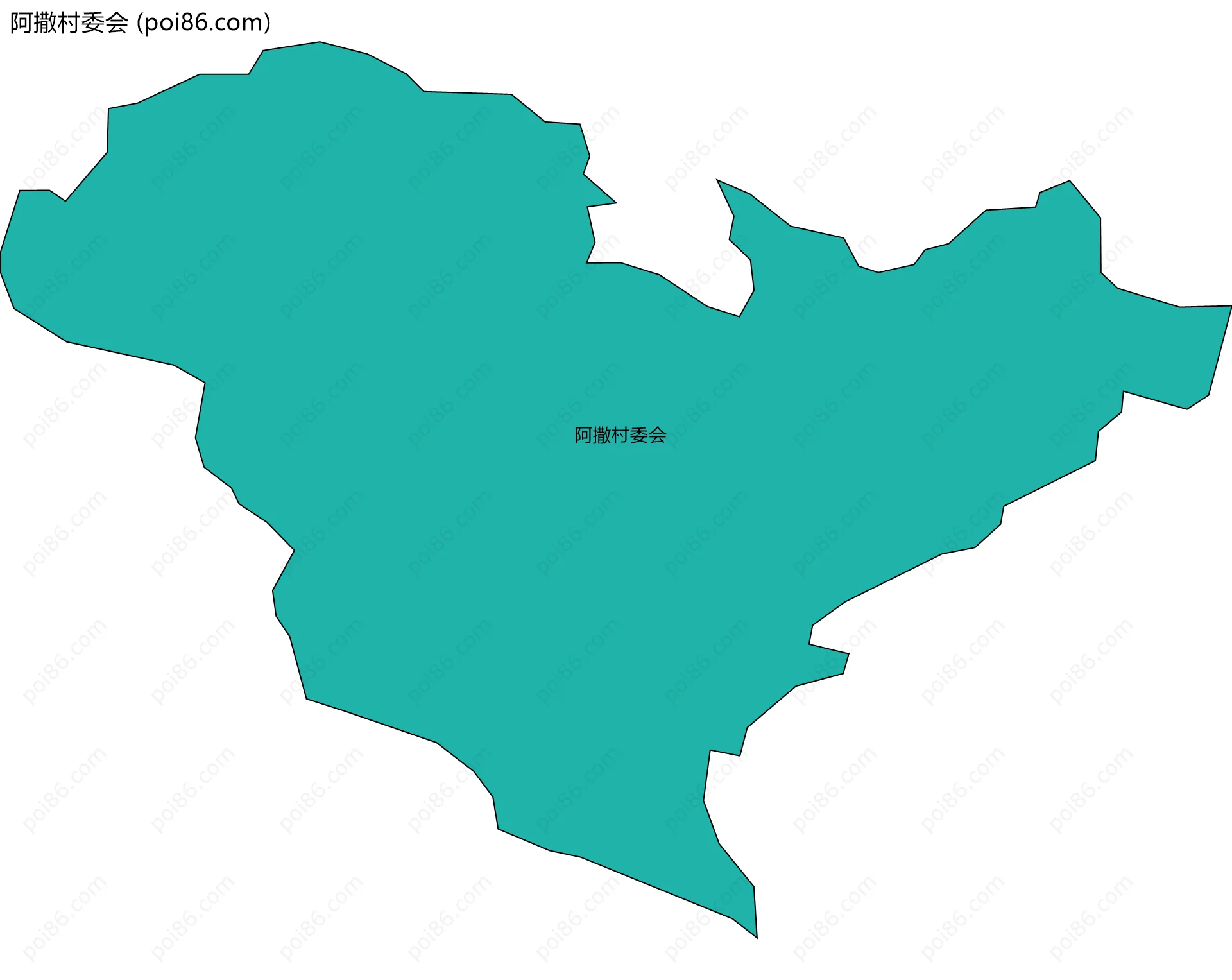 阿撒村委会边界地图