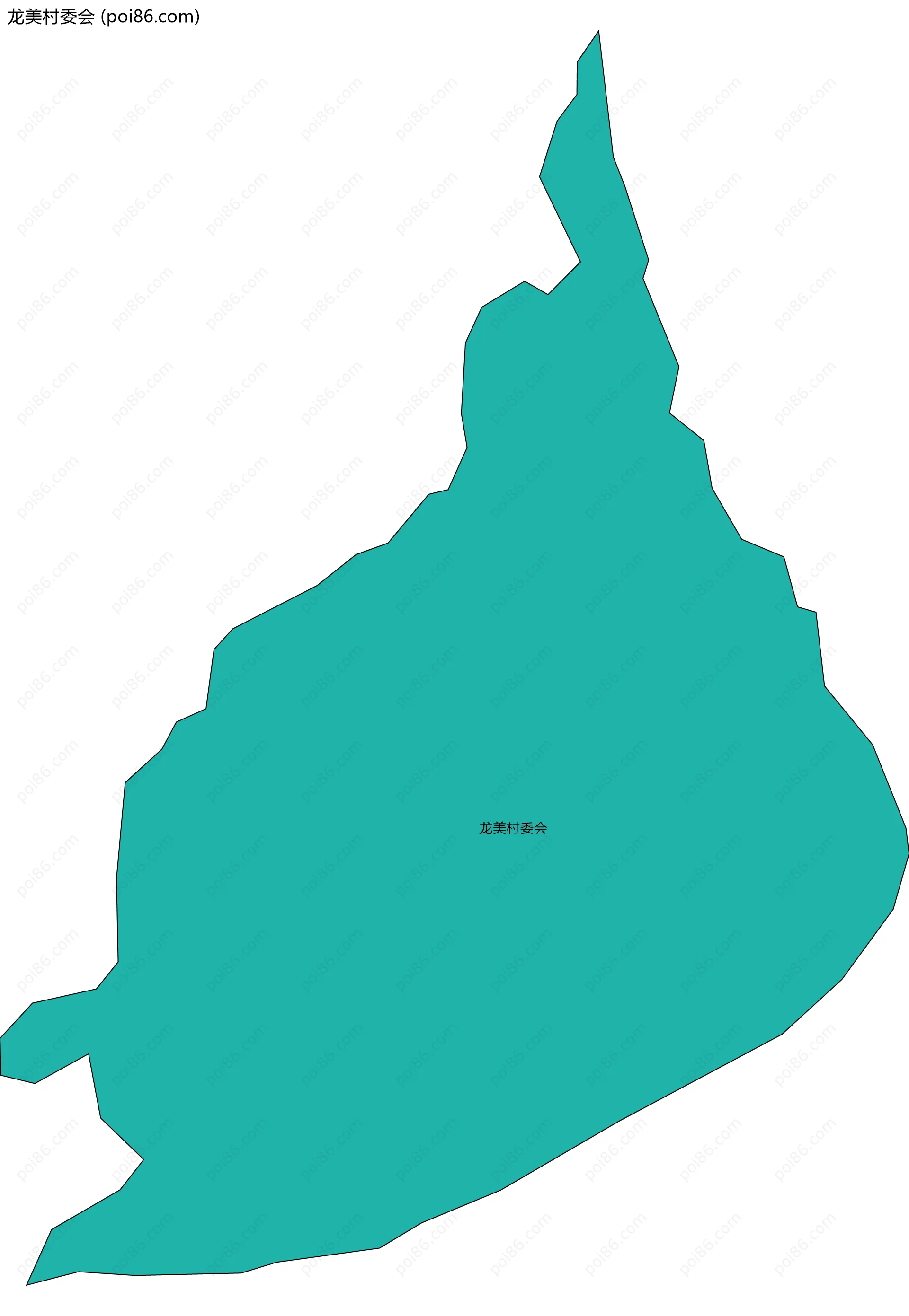 龙美村委会边界地图