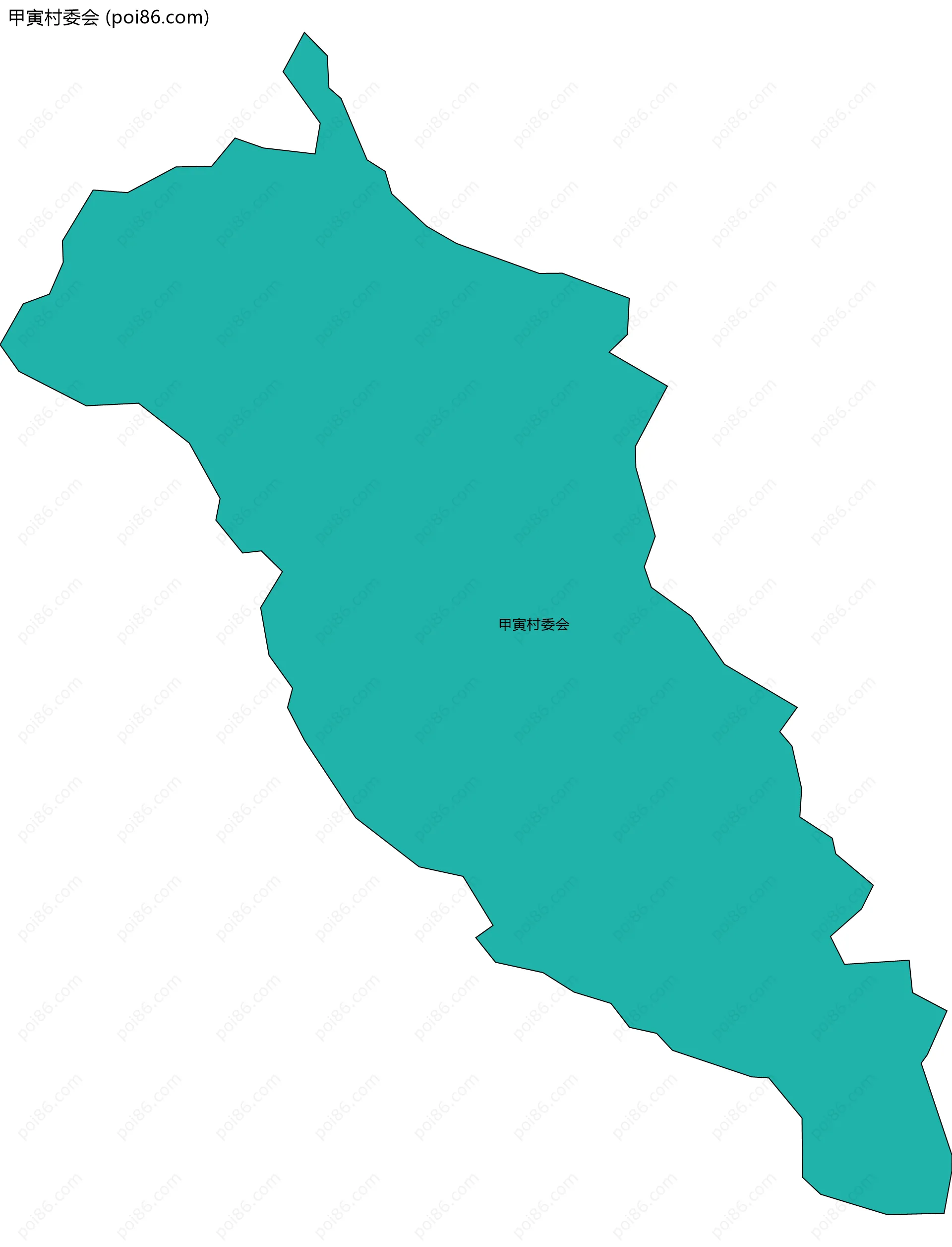 甲寅村委会边界地图