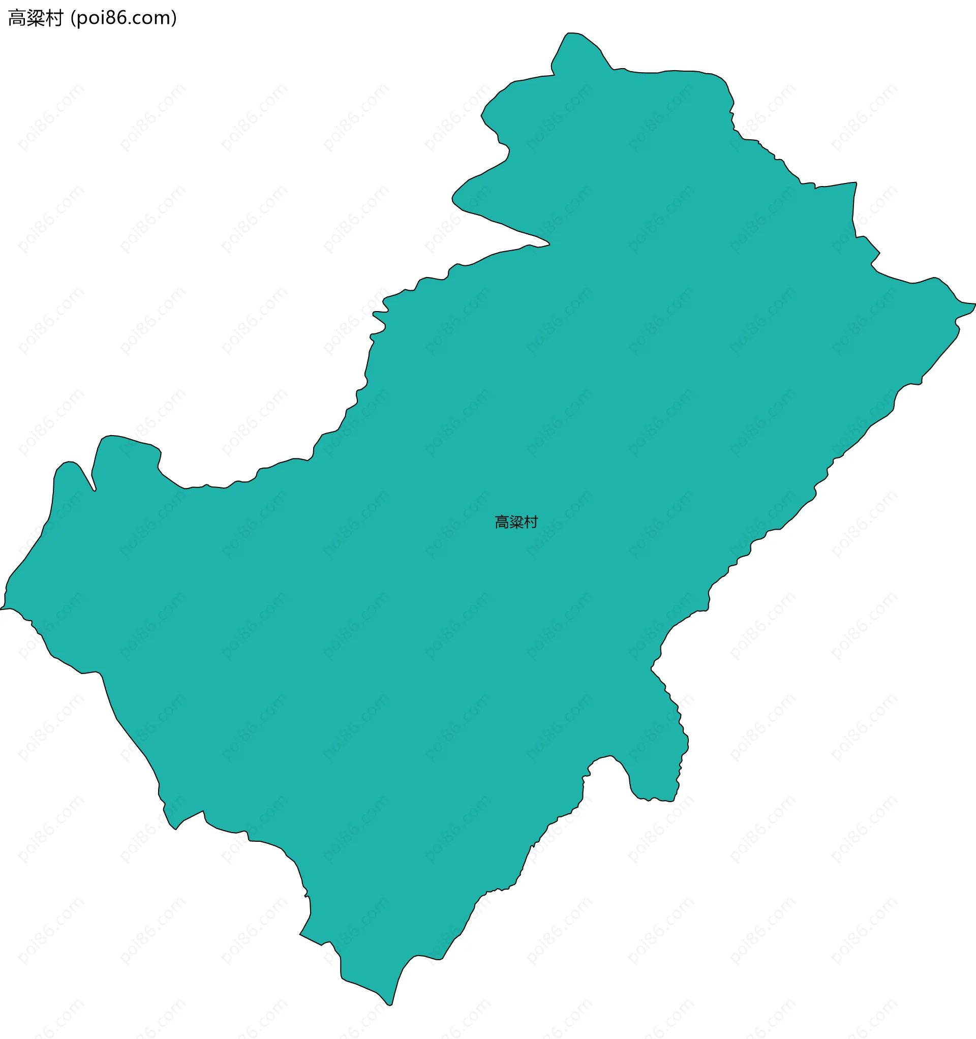 高粱村边界地图
