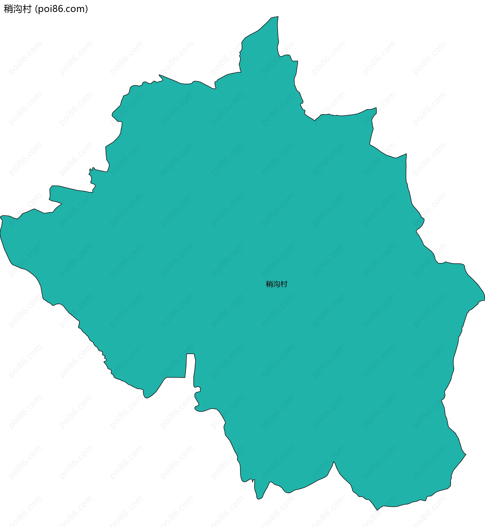 稍沟村边界地图