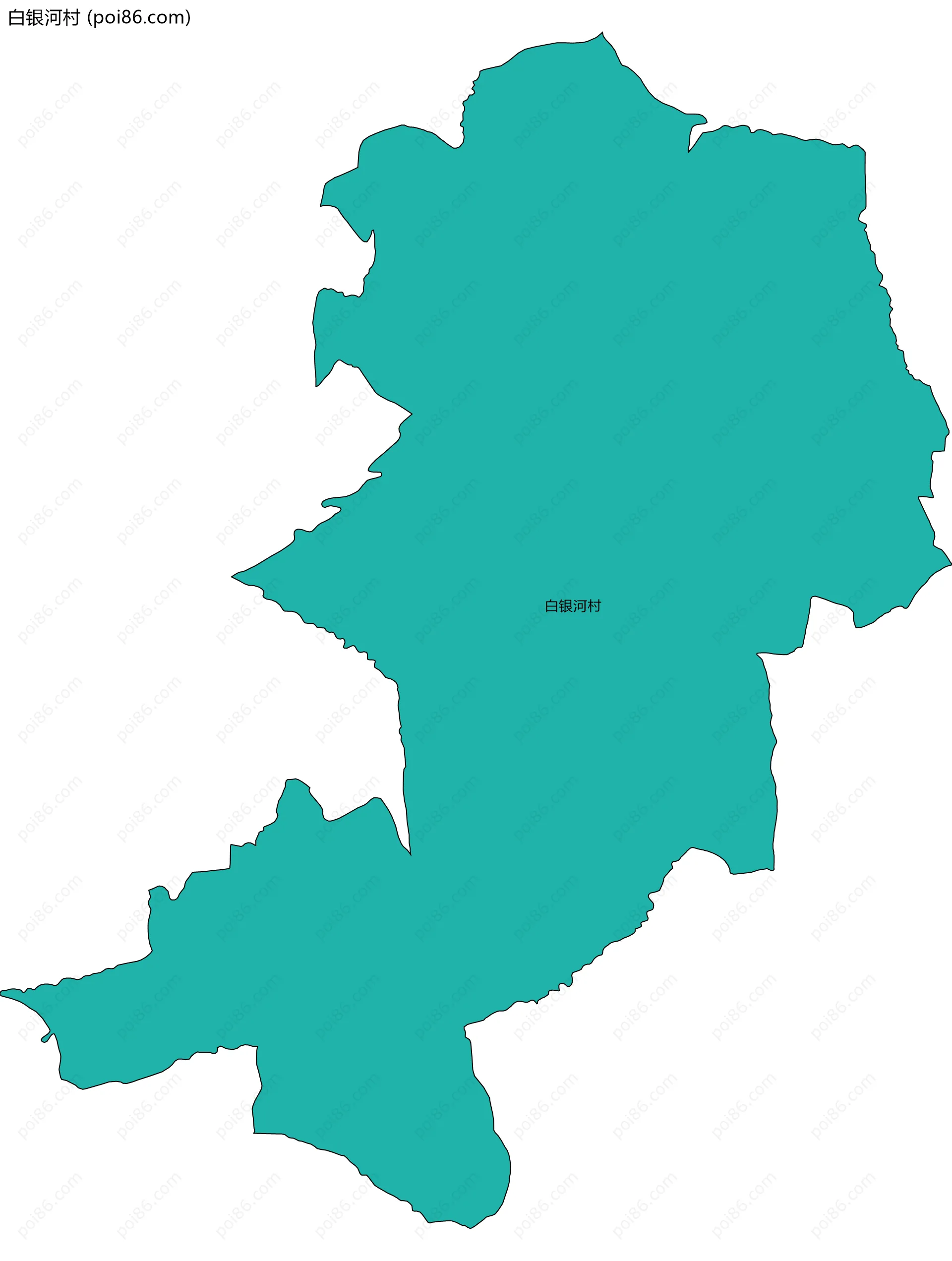 白银河村边界地图