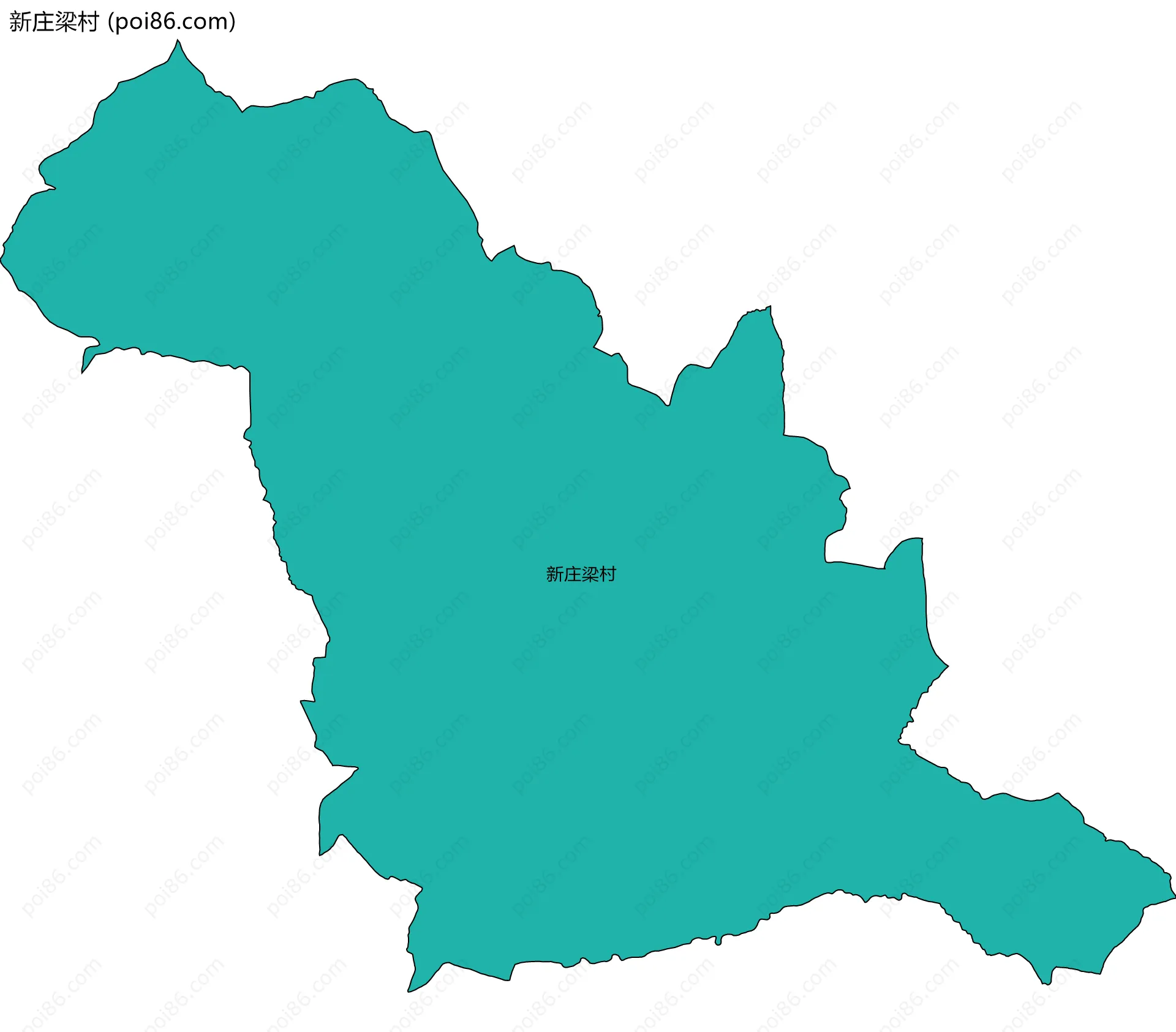 新庄梁村边界地图