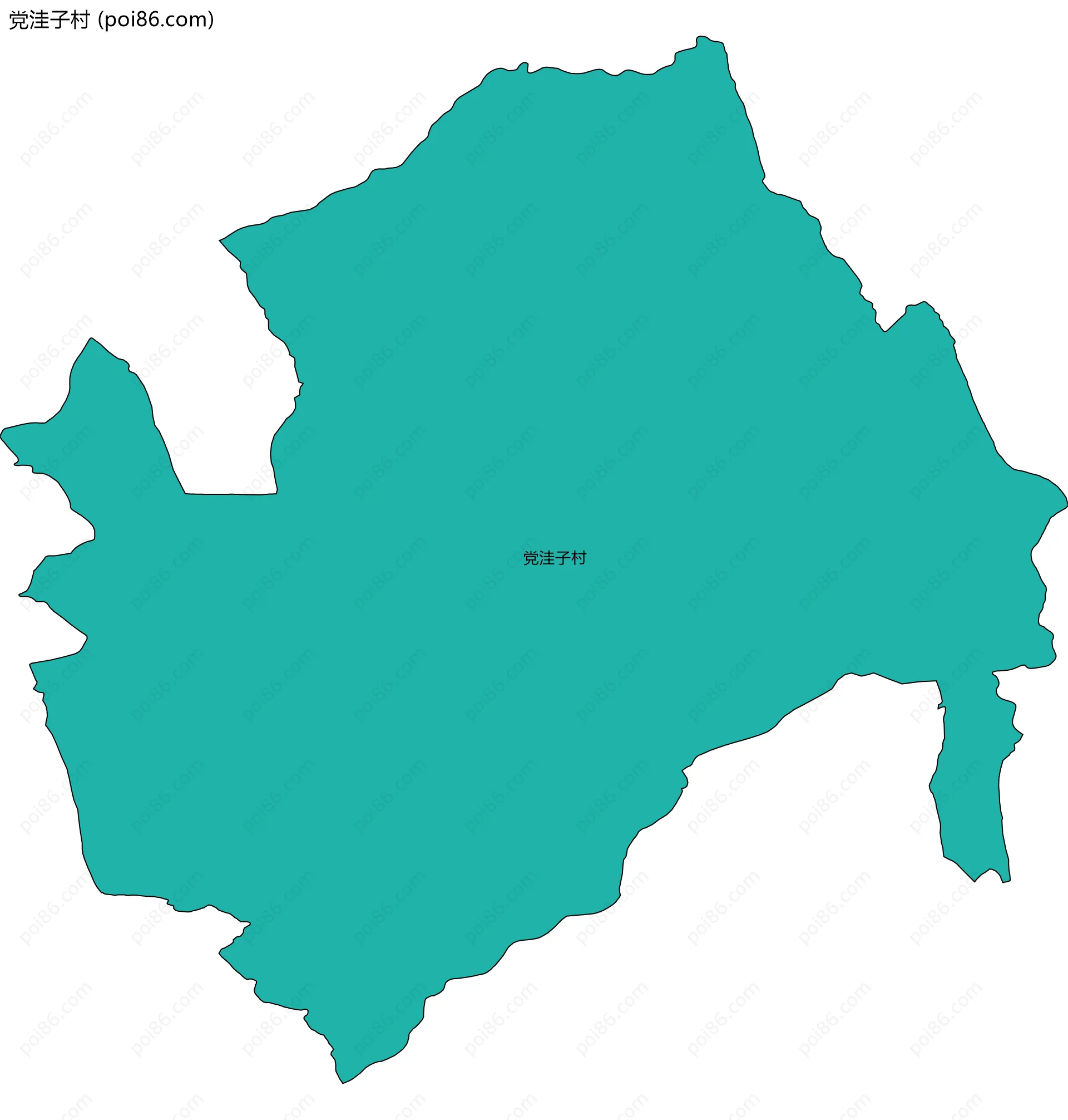 党洼子村边界地图
