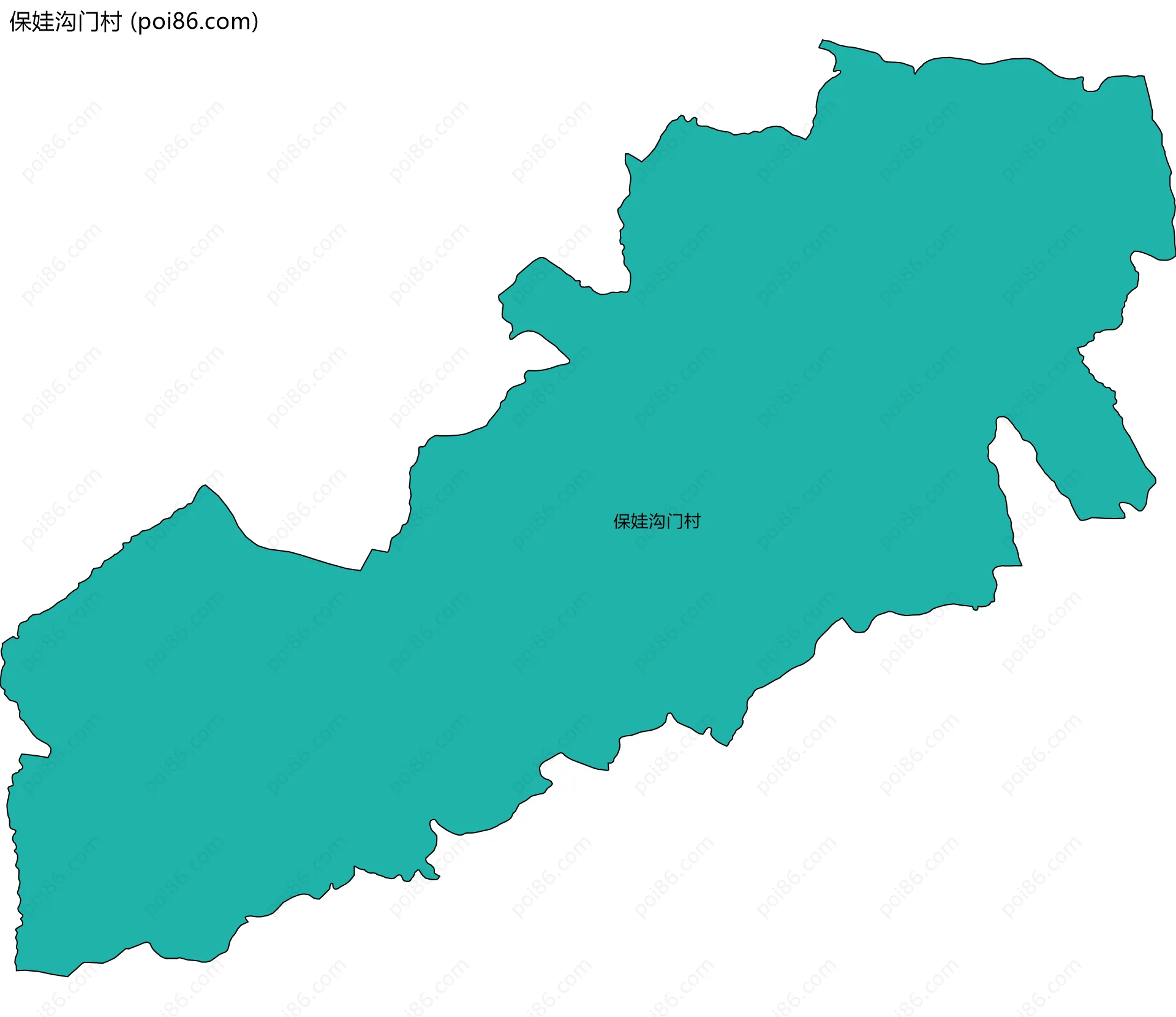 保娃沟门村边界地图