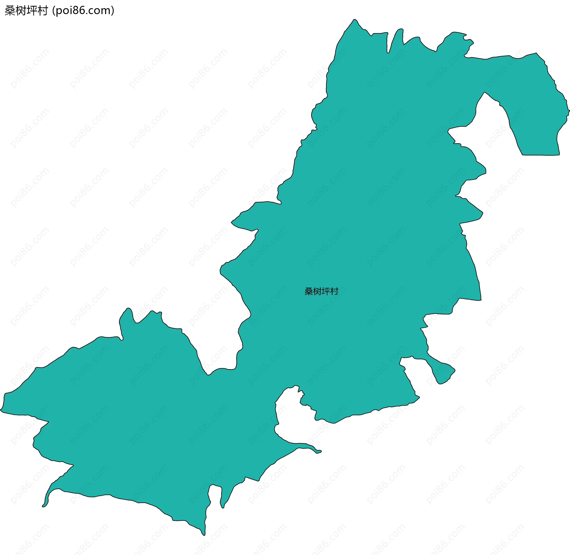 桑树坪村边界地图