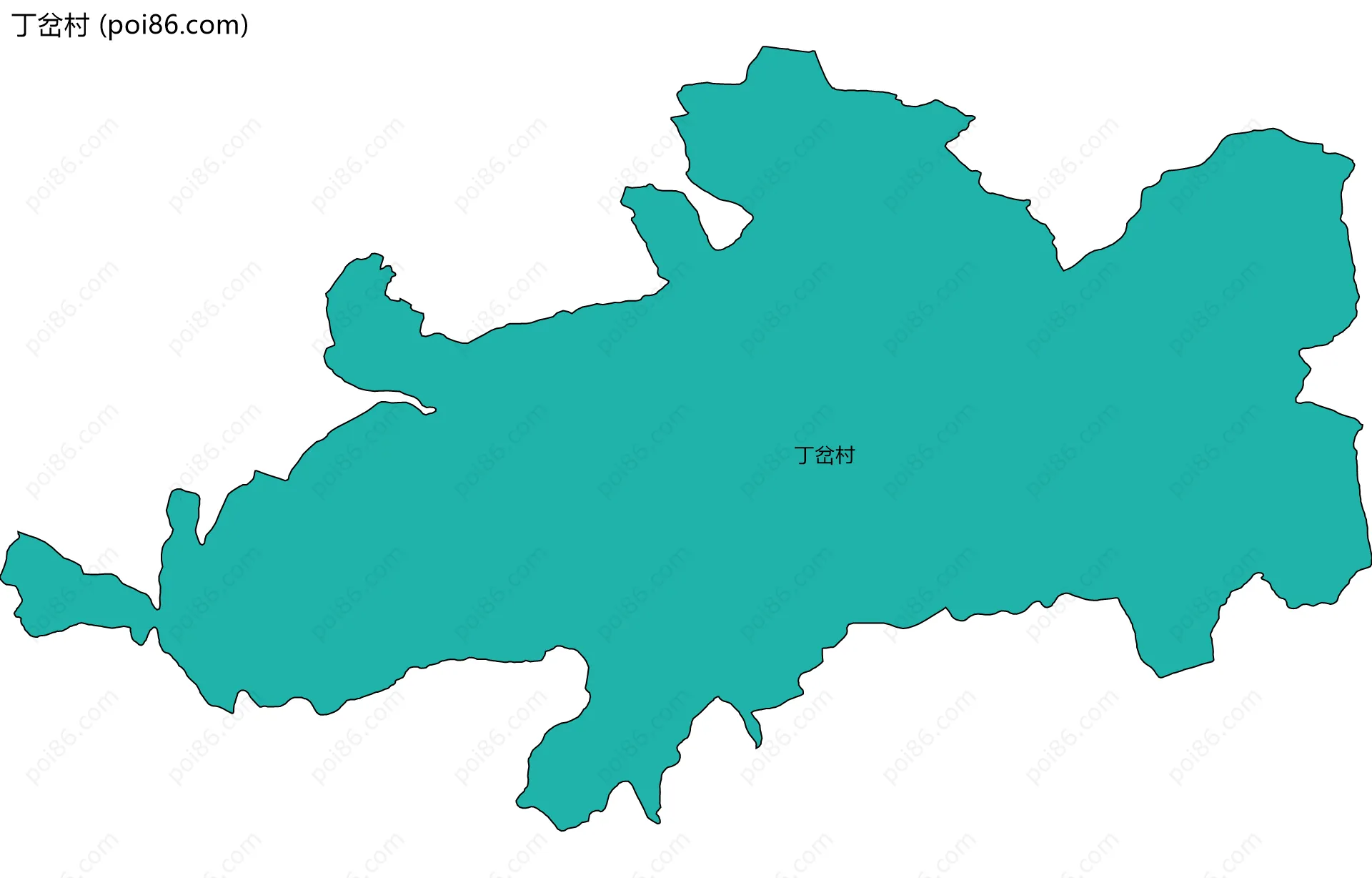 丁岔村边界地图