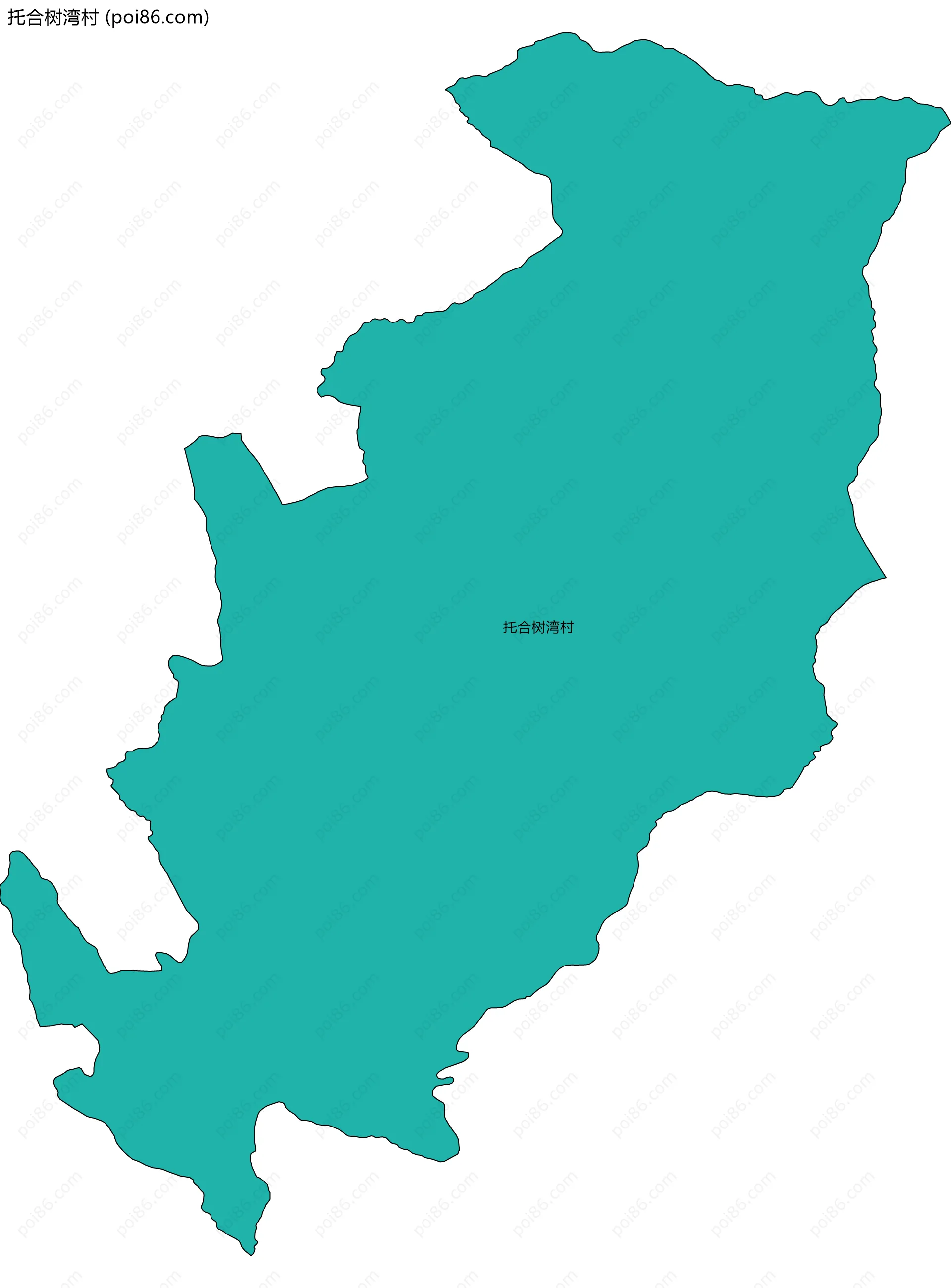 托合树湾村边界地图