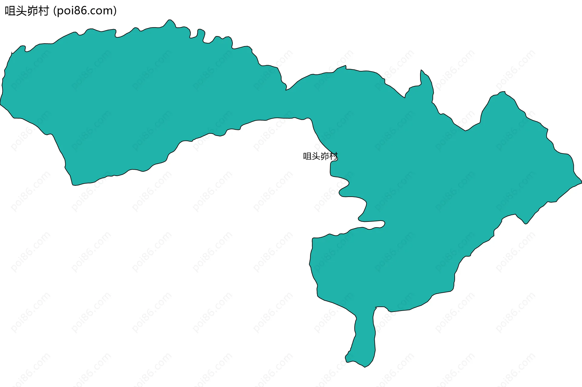 咀头峁村边界地图