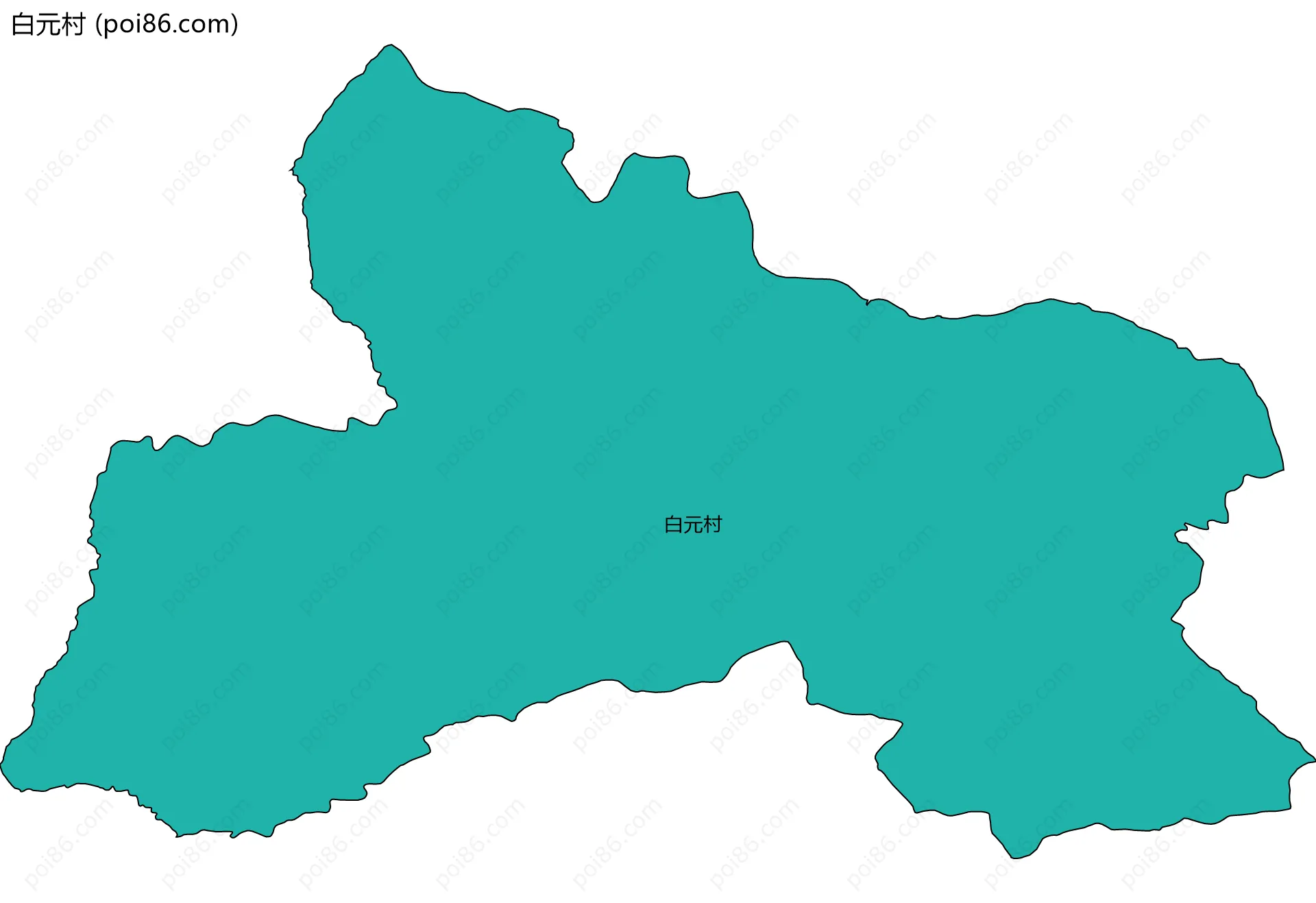 白元村边界地图