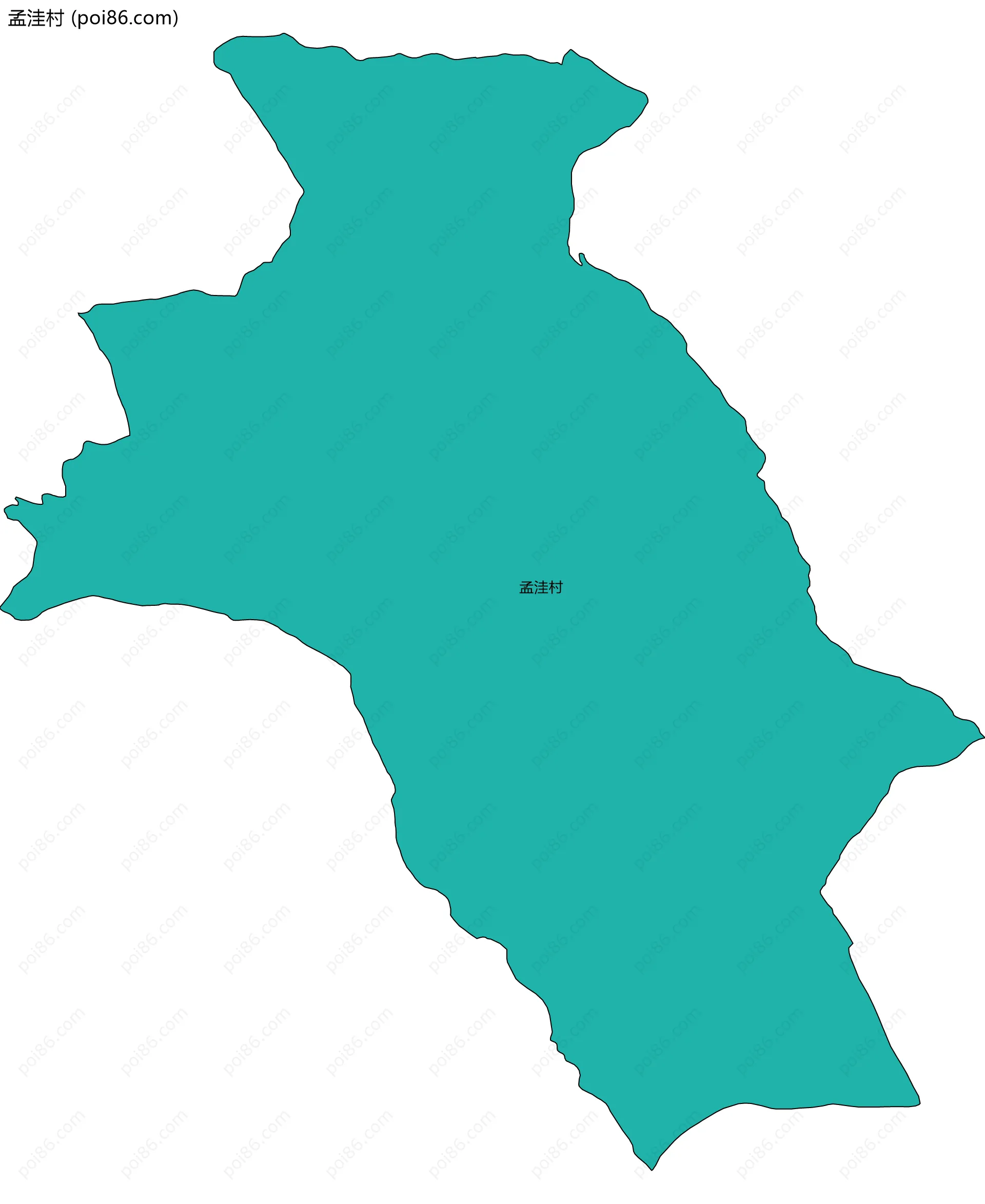 孟洼村边界地图