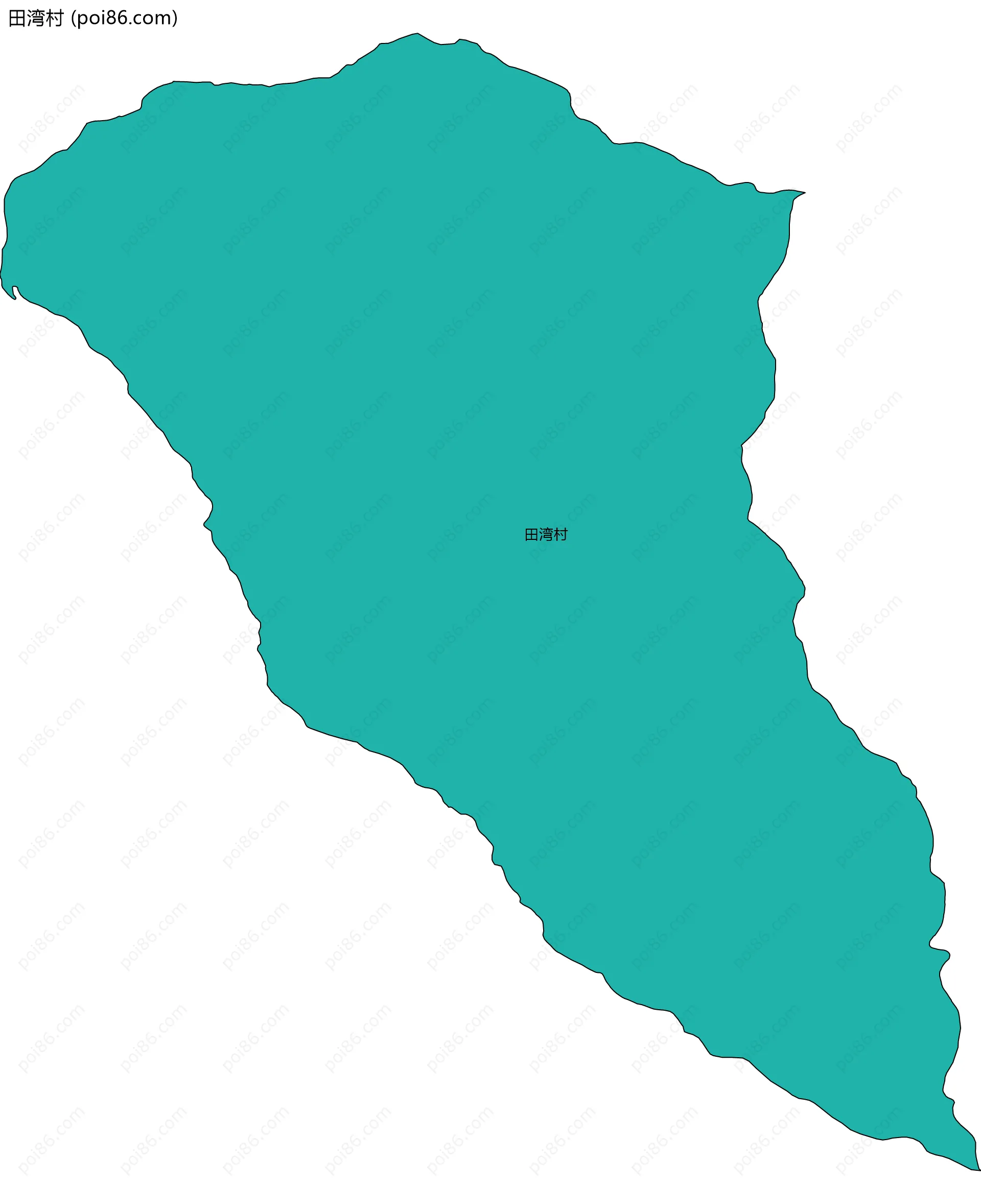 田湾村边界地图