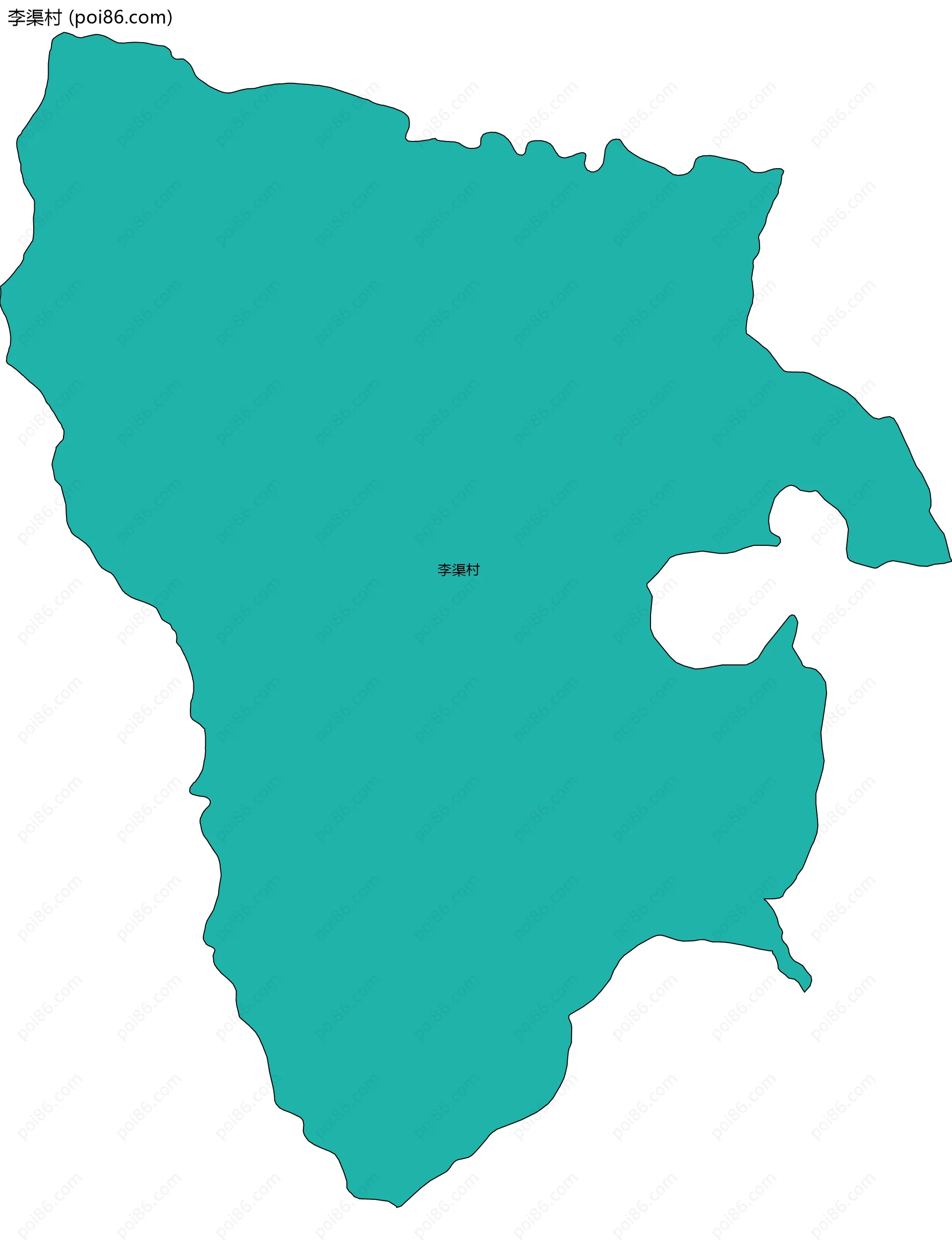 李渠村边界地图