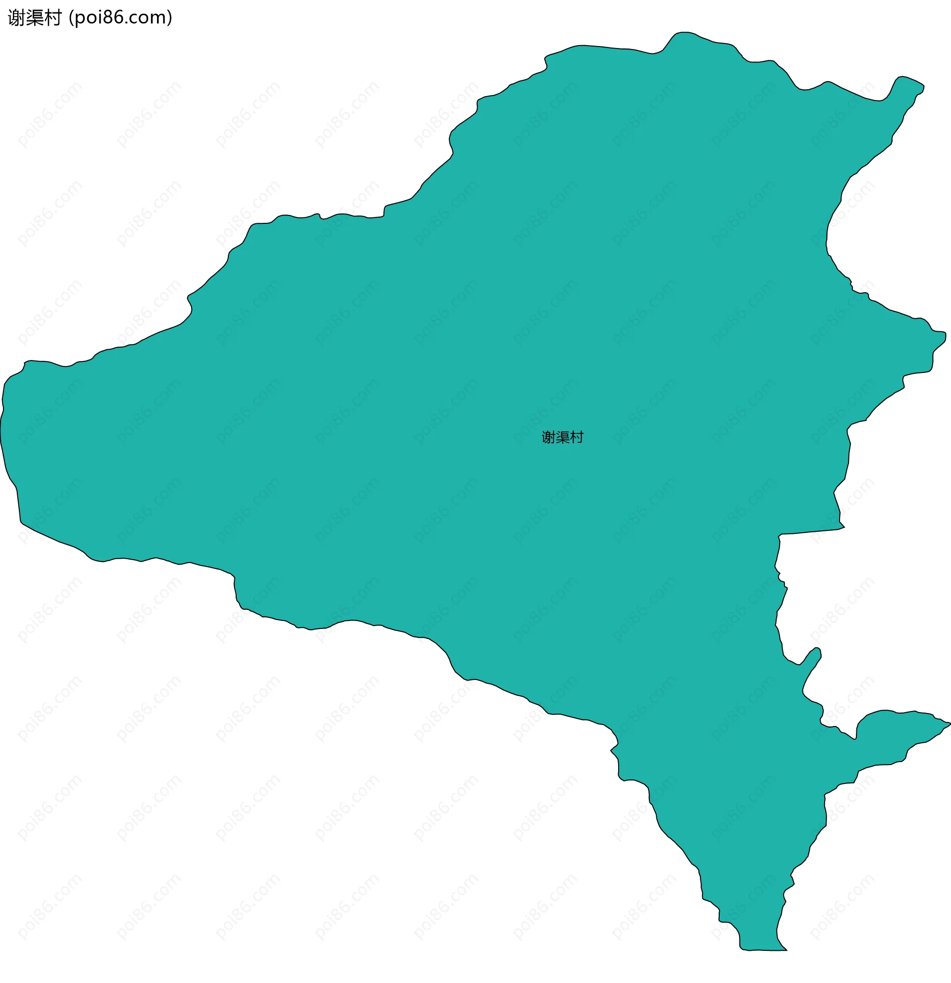 谢渠村边界地图