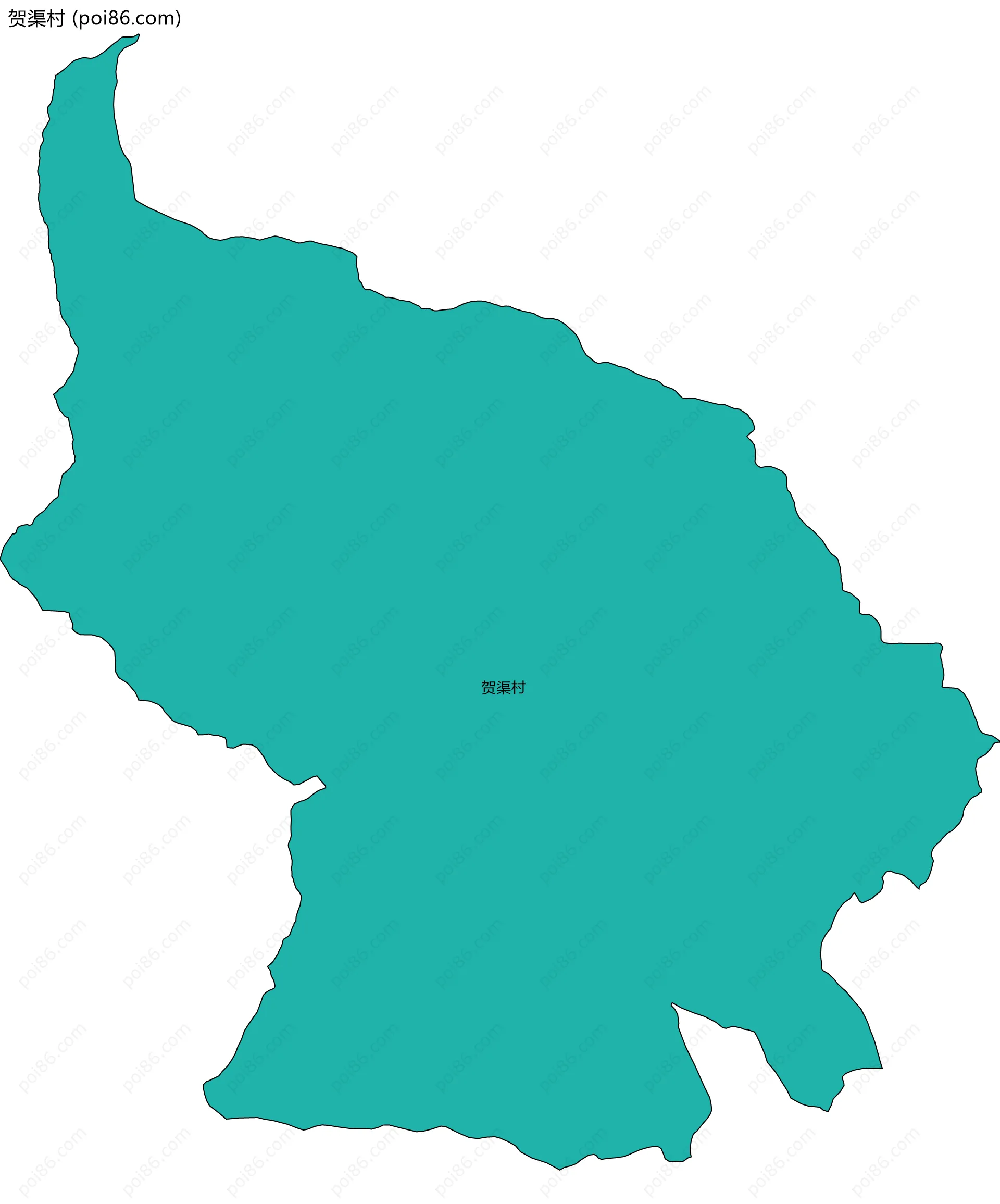 贺渠村边界地图