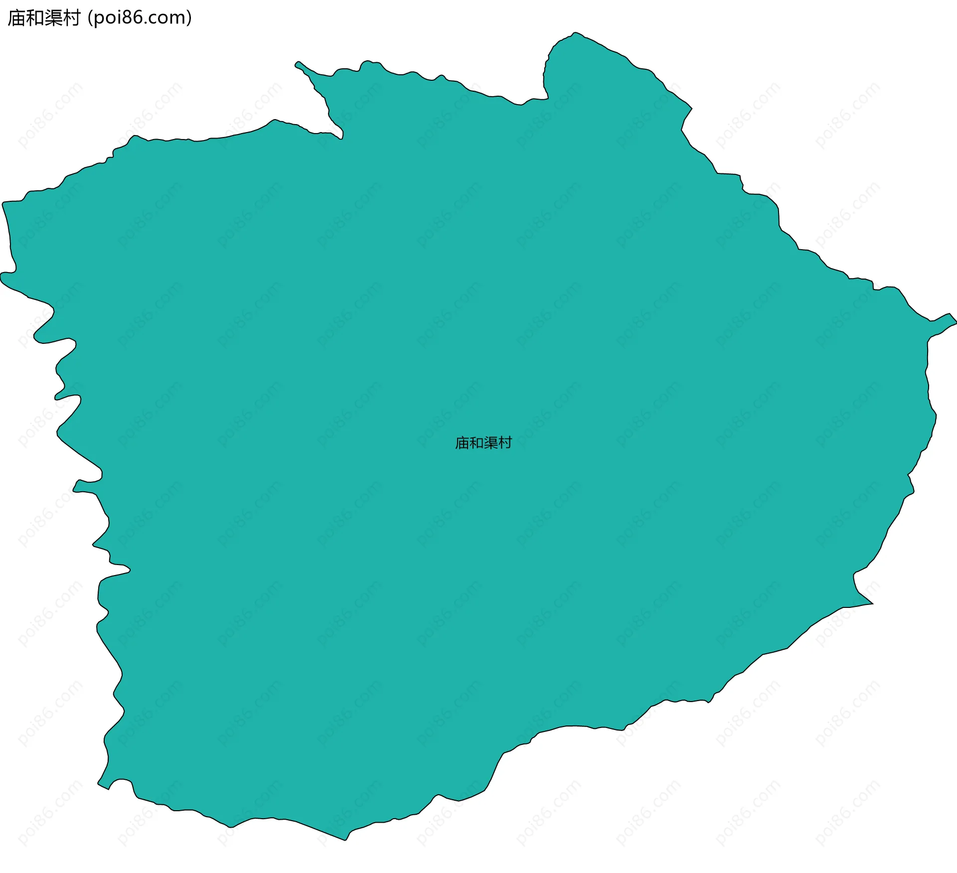 庙和渠村边界地图