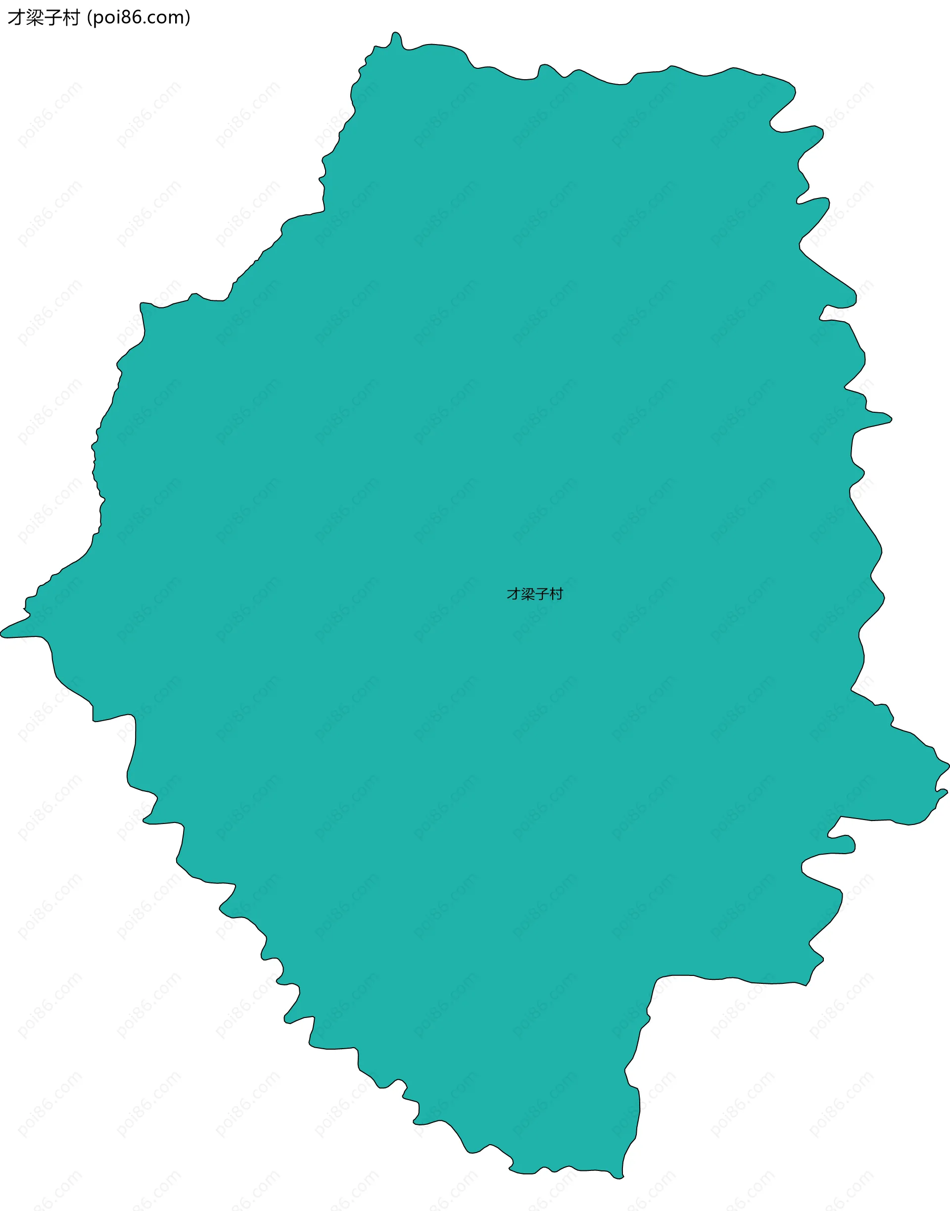 才梁子村边界地图