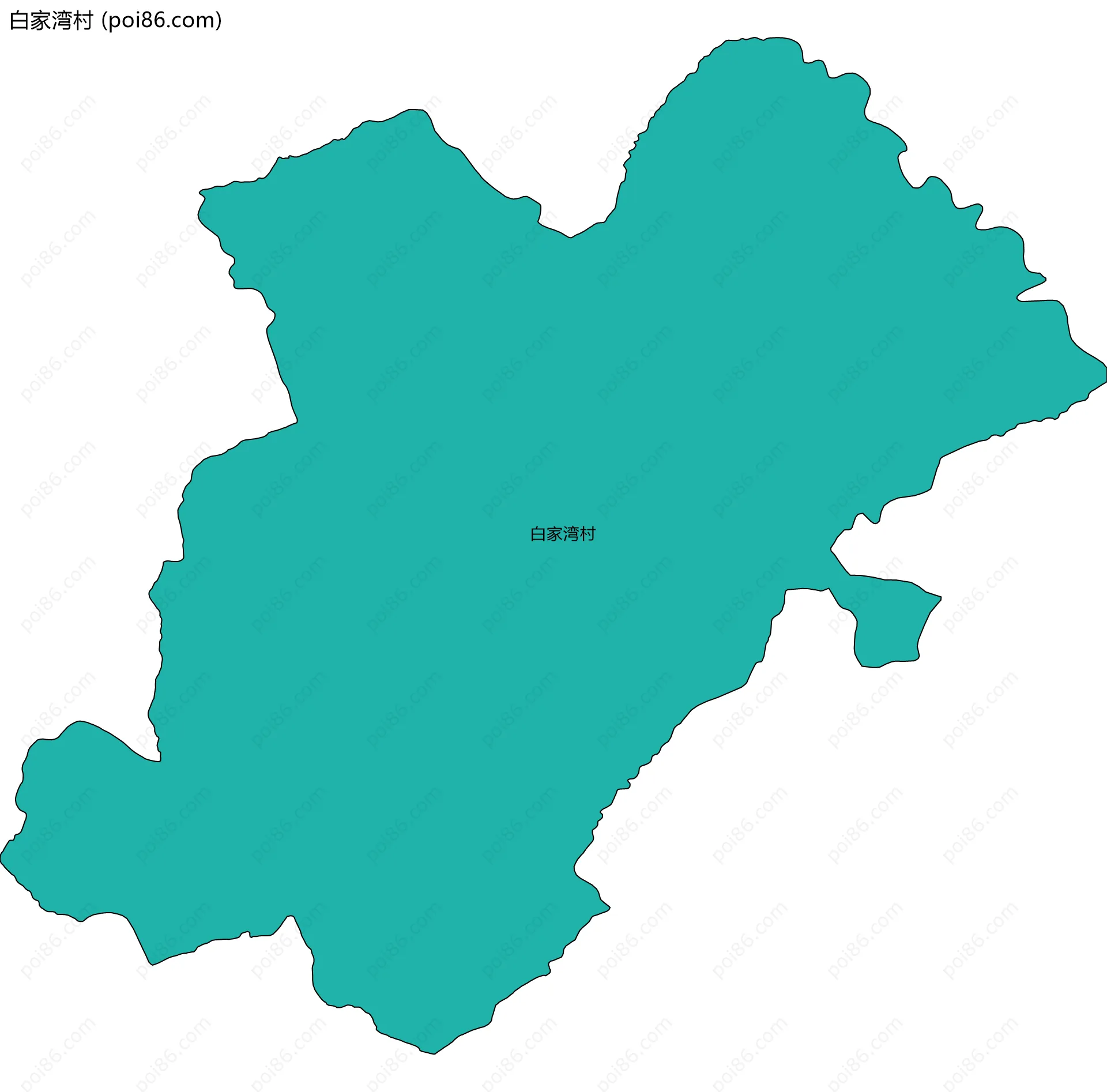 白家湾村边界地图