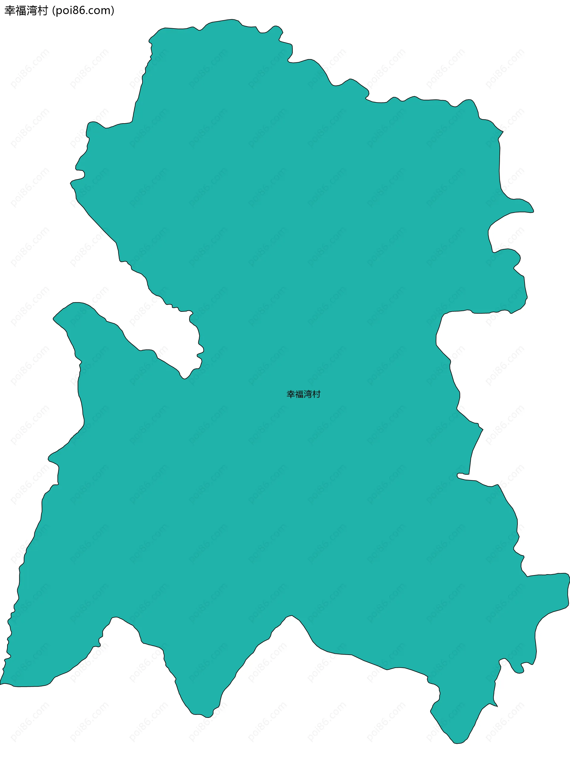 幸福湾村边界地图