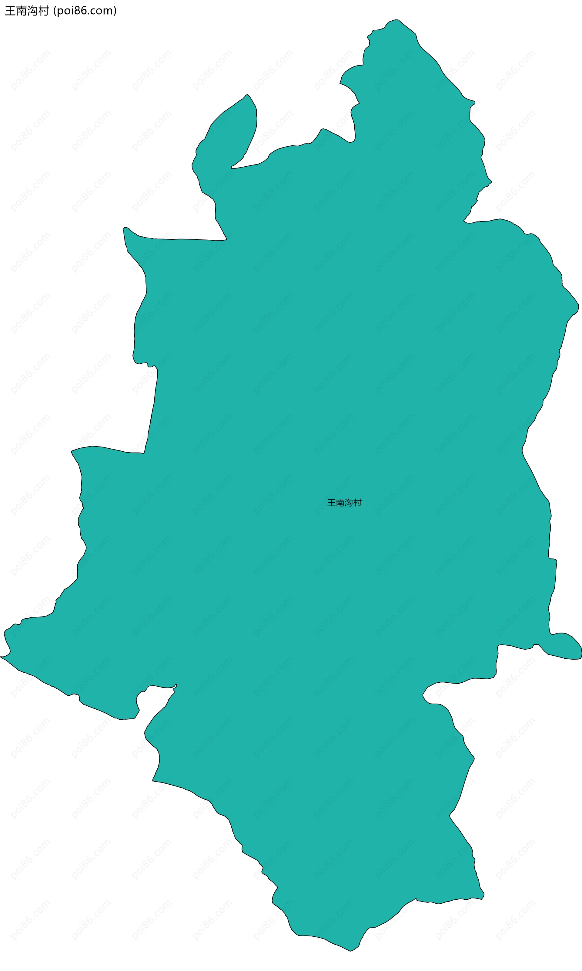 王南沟村边界地图