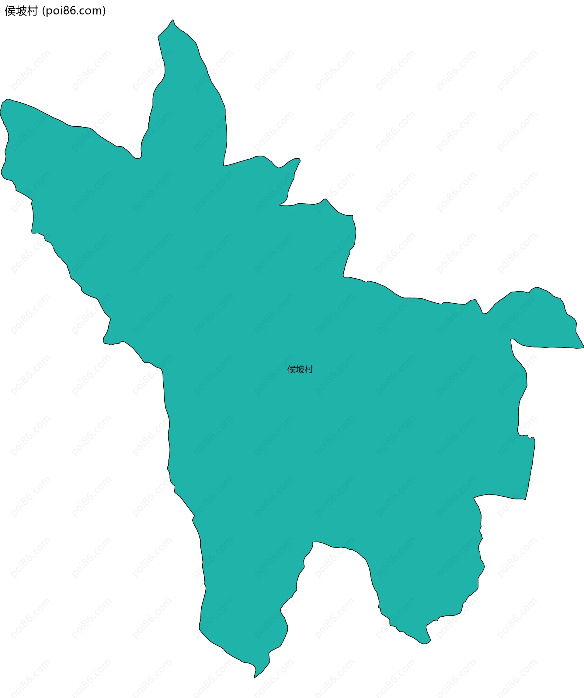 侯坡村边界地图