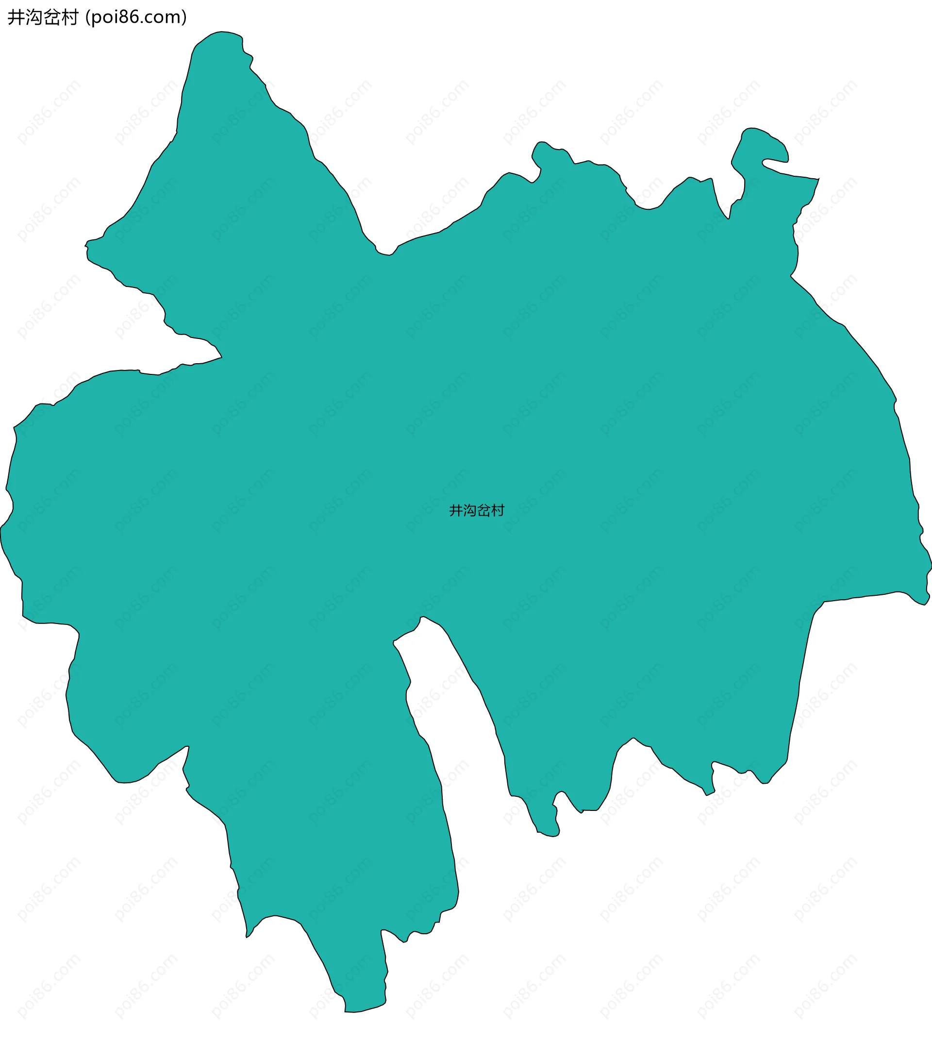 井沟岔村边界地图