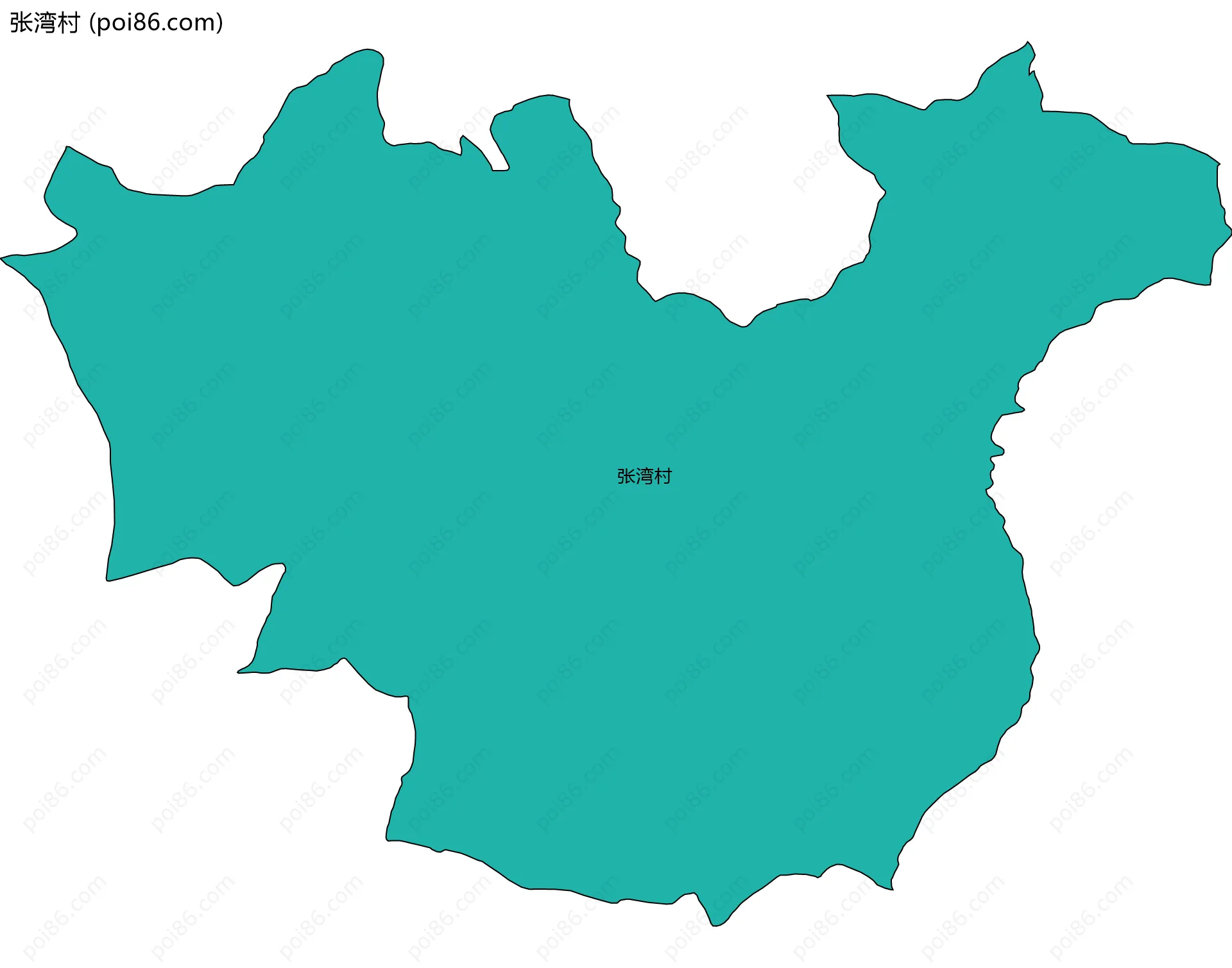 张湾村边界地图