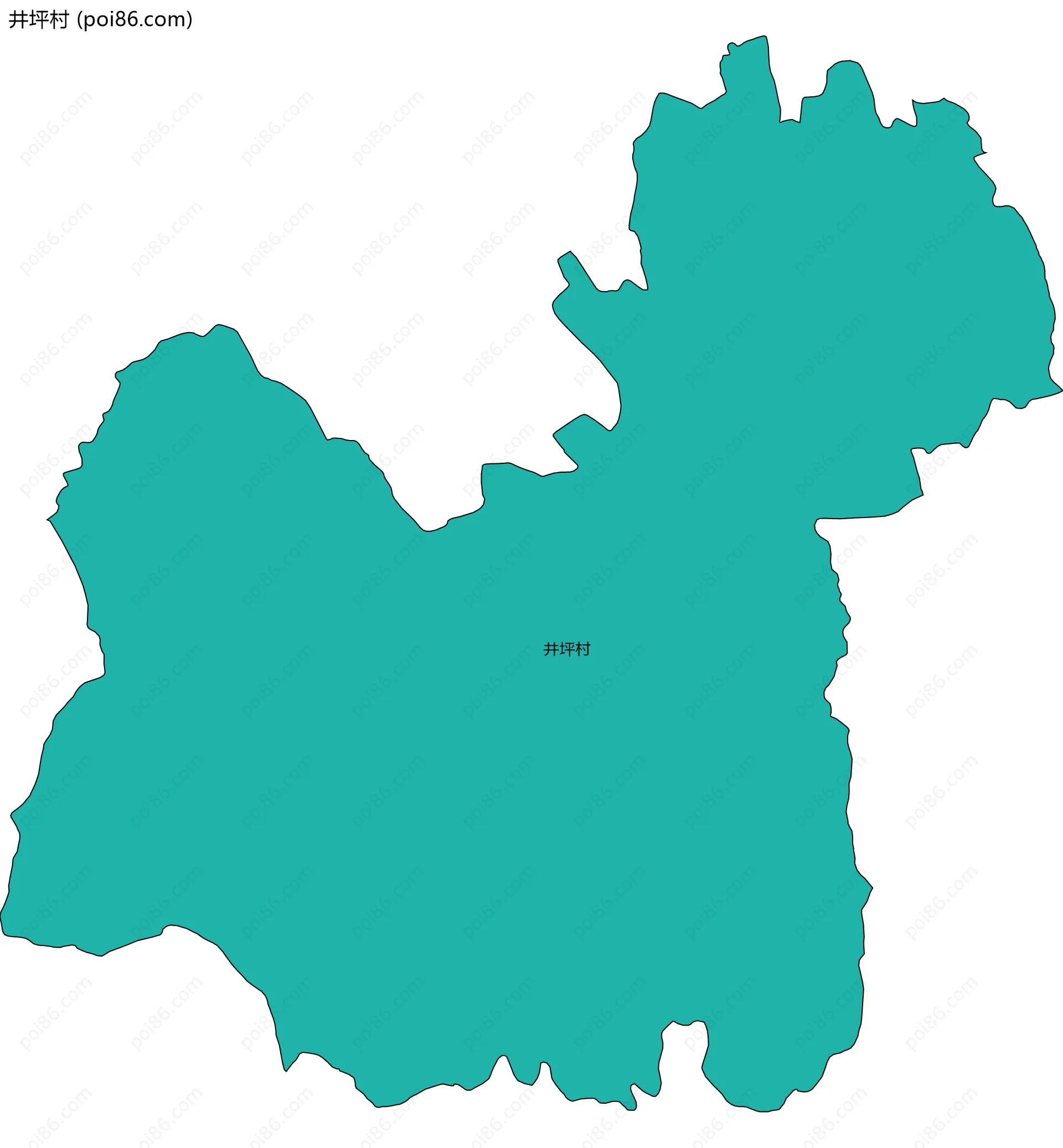 井坪村边界地图