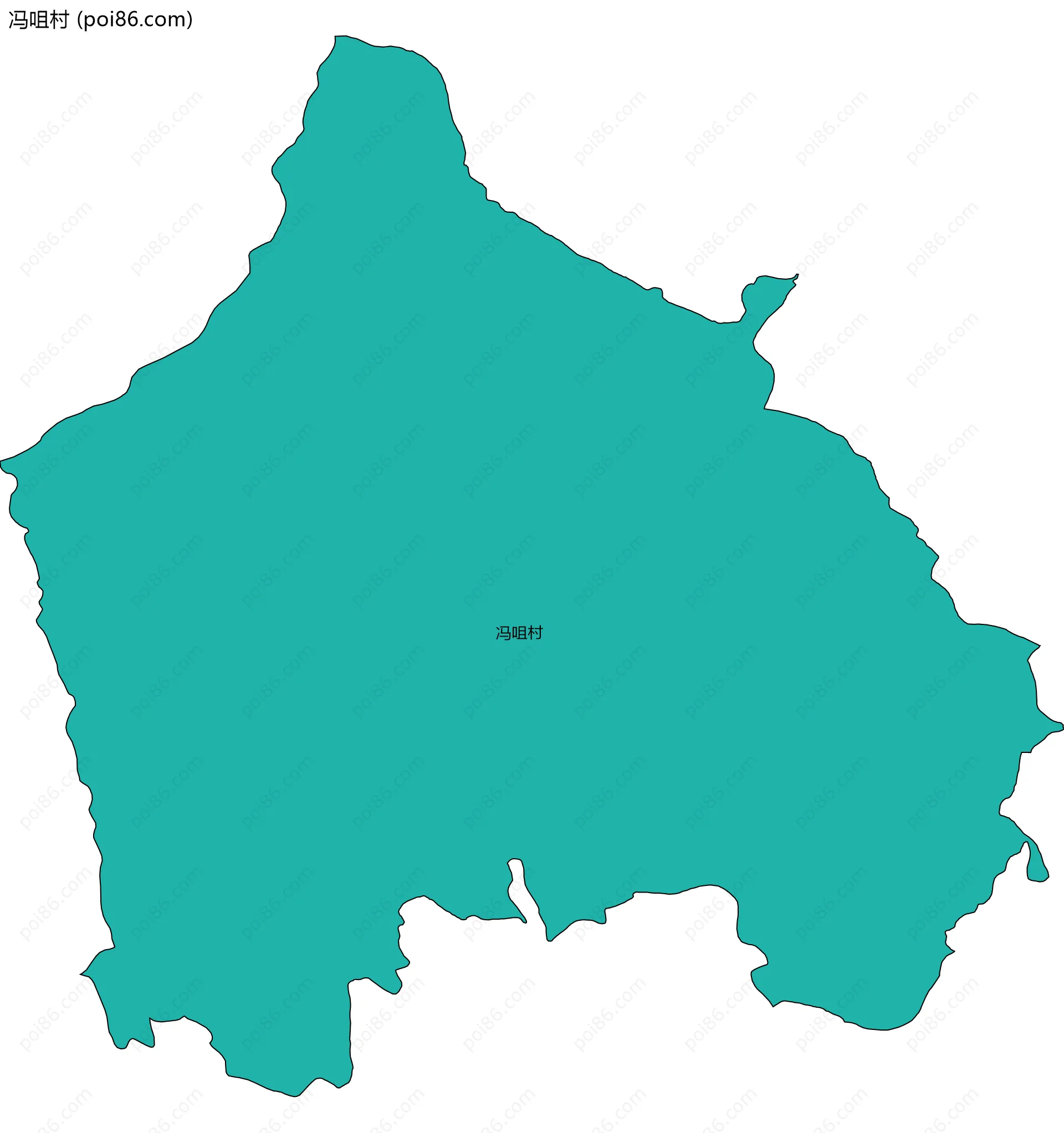 冯咀村边界地图