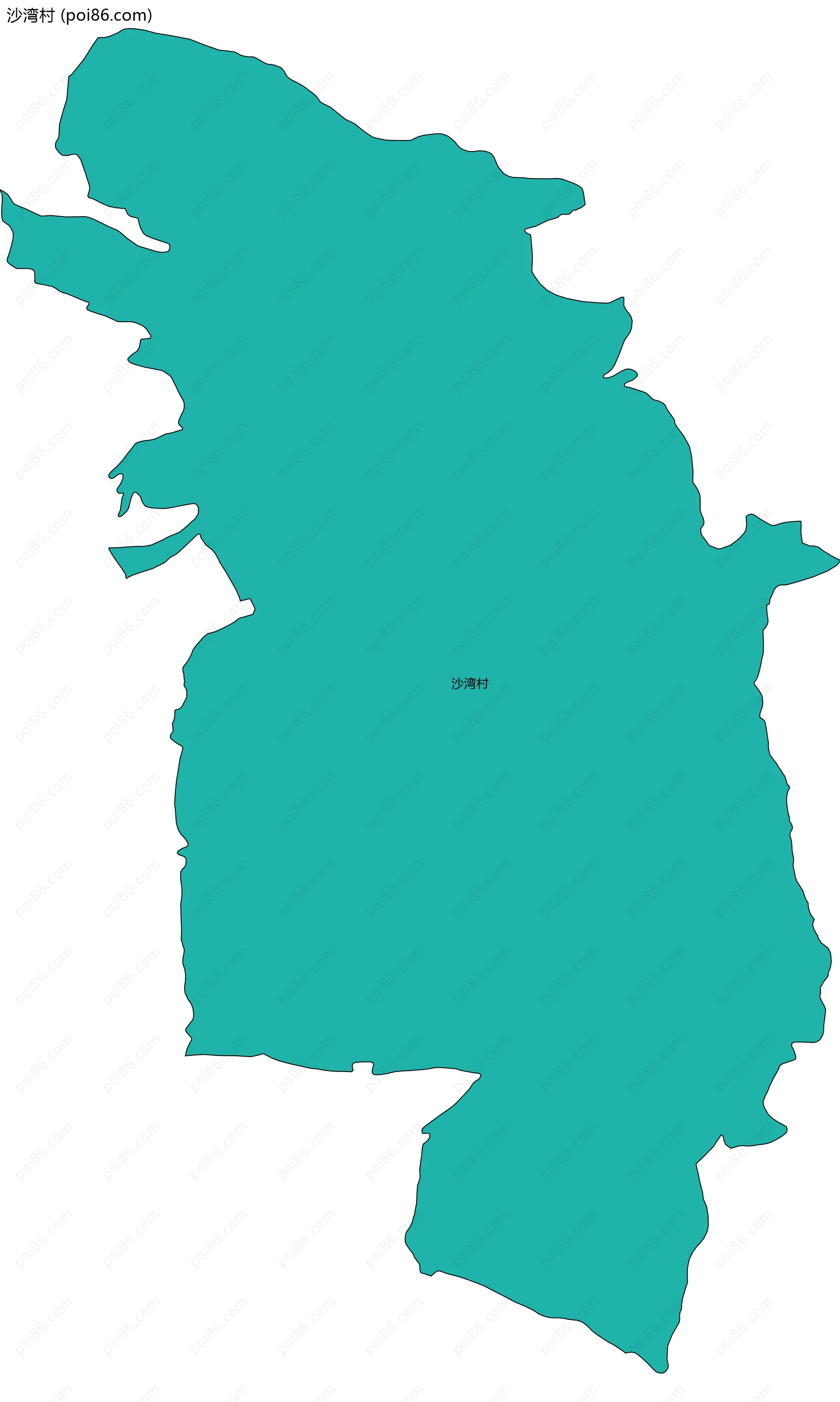 沙湾村边界地图