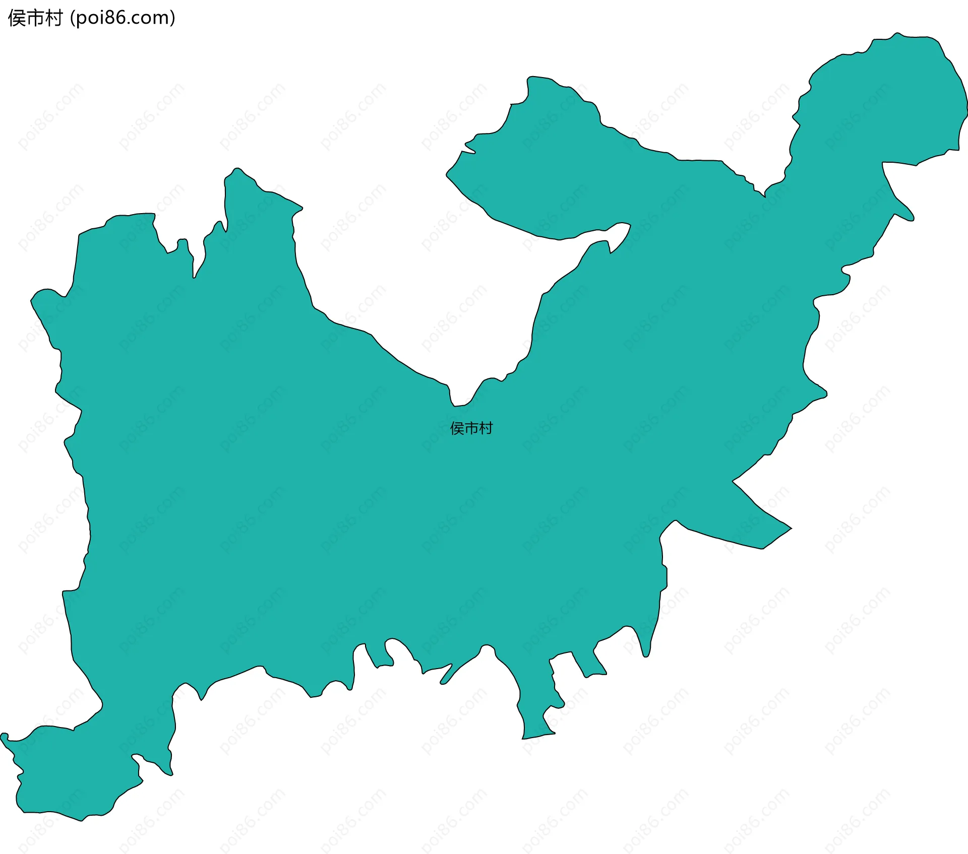 侯市村边界地图