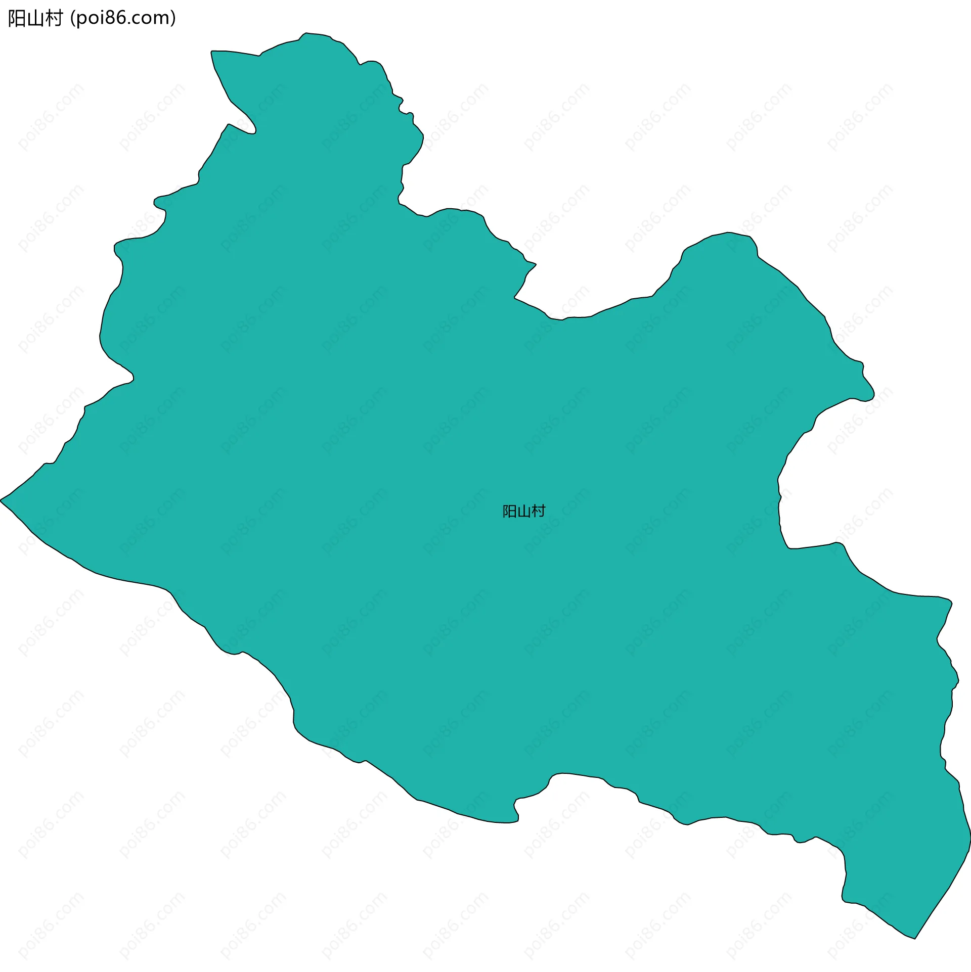 阳山村边界地图