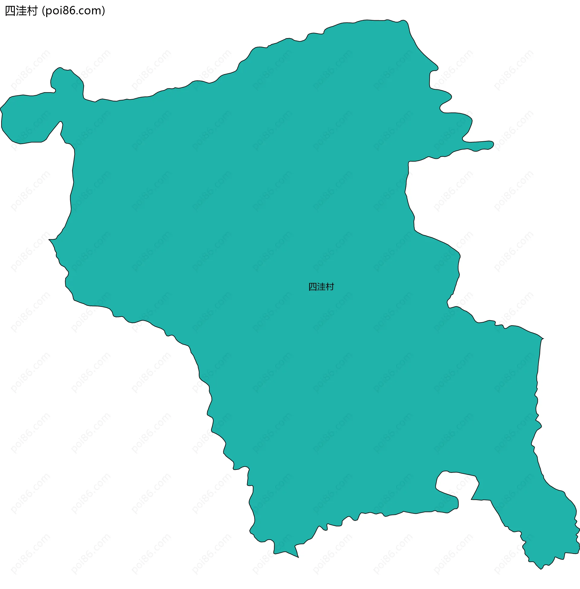 四洼村边界地图