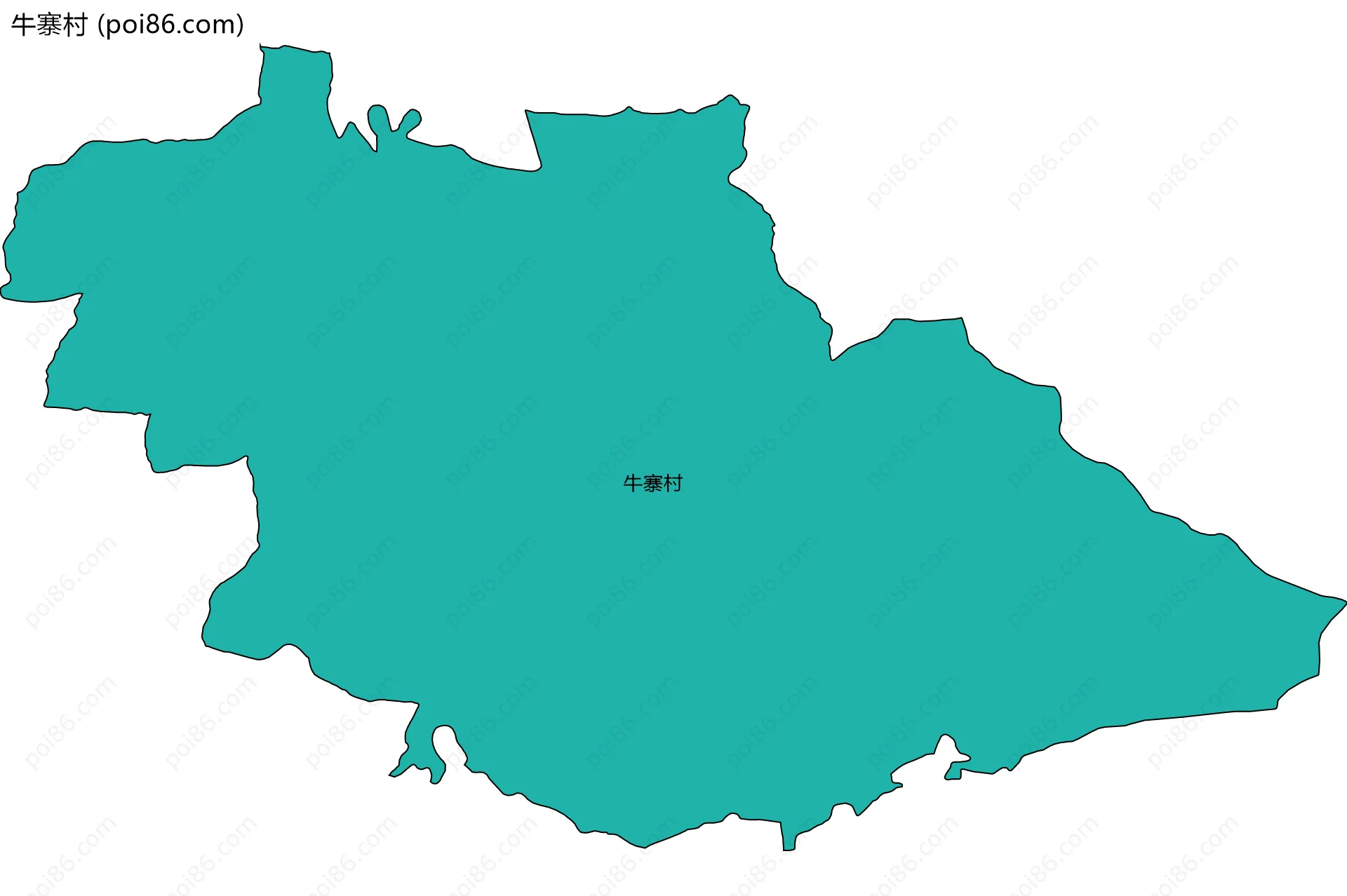 牛寨村边界地图