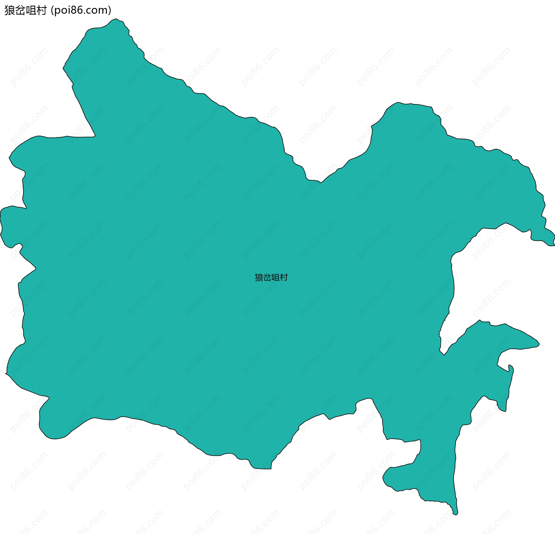 狼岔咀村边界地图