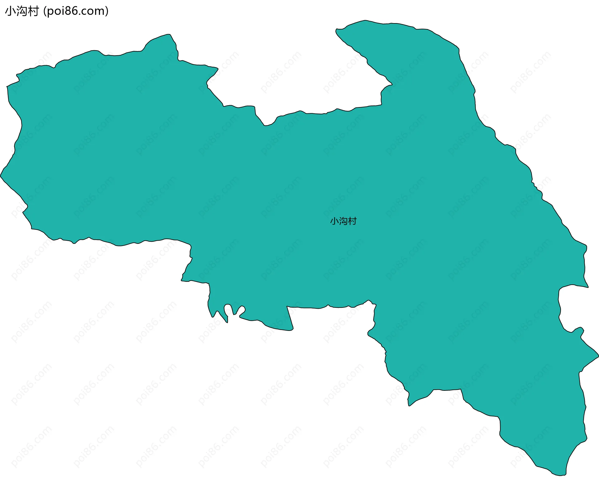 小沟村边界地图