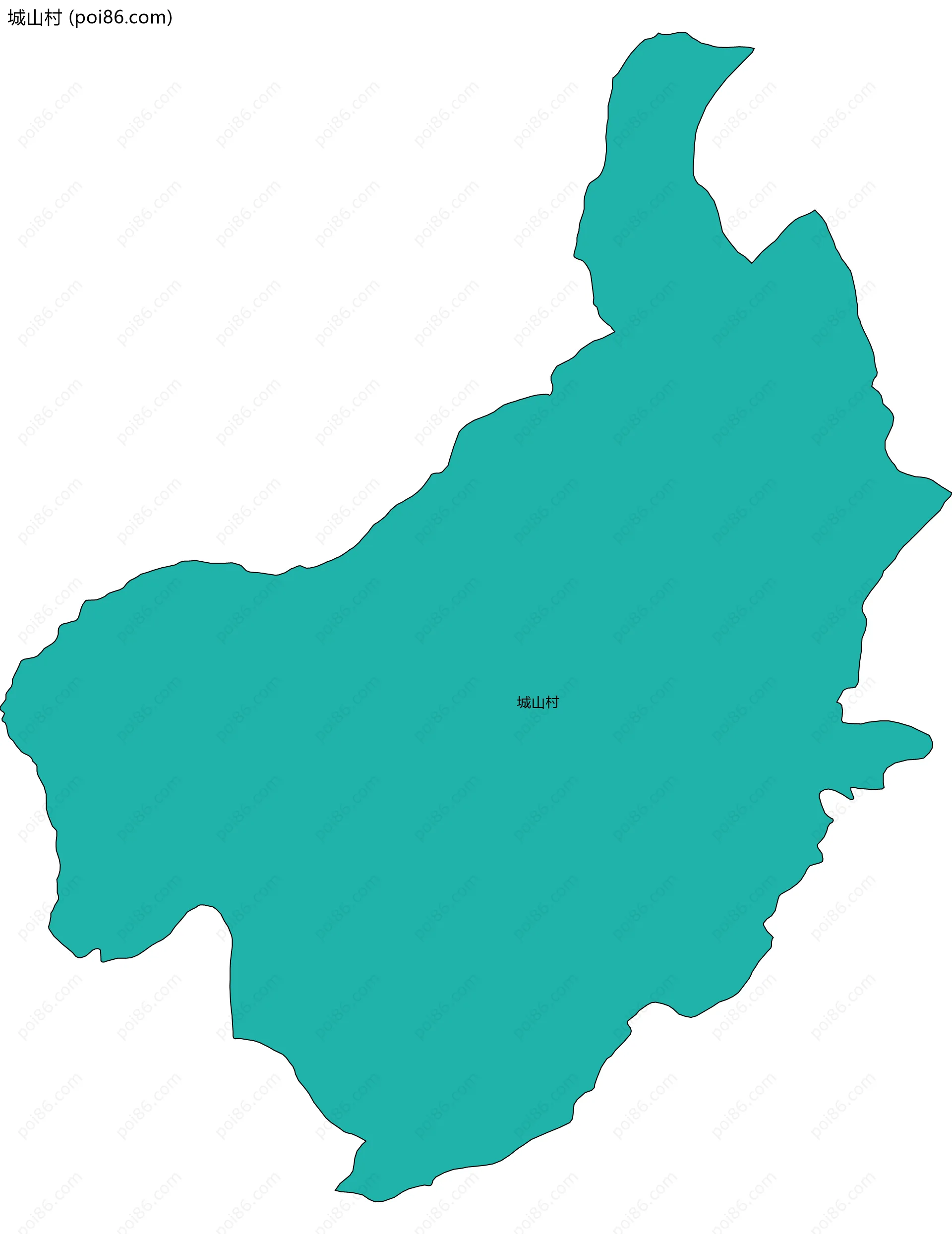 城山村边界地图