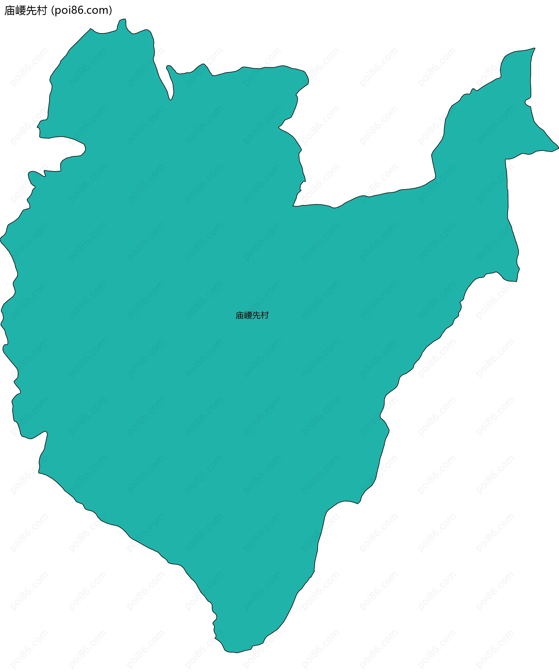 庙崾先村边界地图