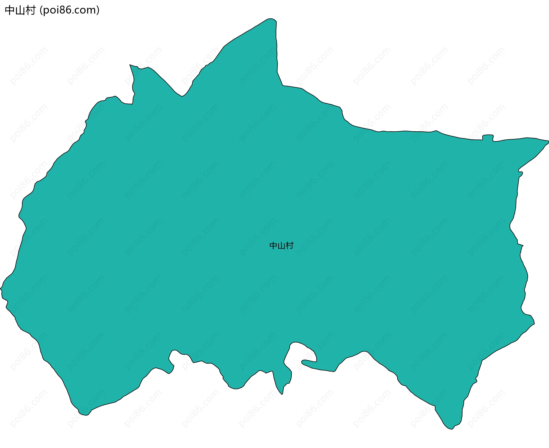 中山村边界地图
