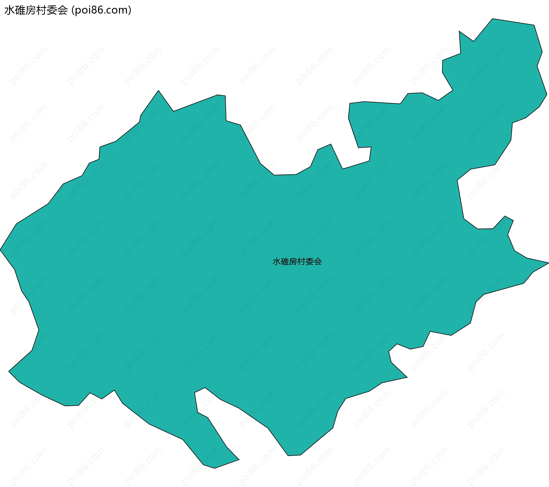 水碓房村委会边界地图