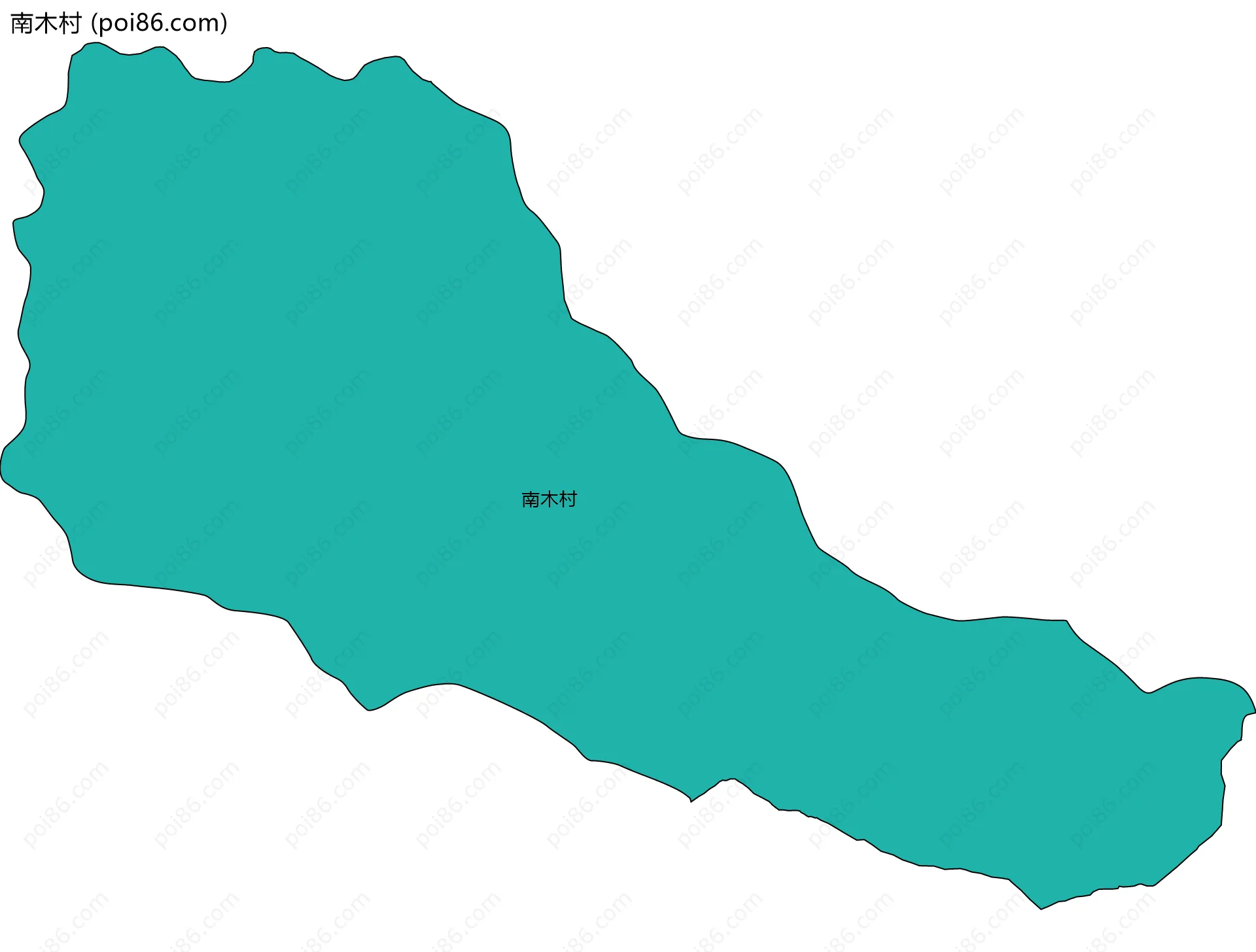 南木村边界地图