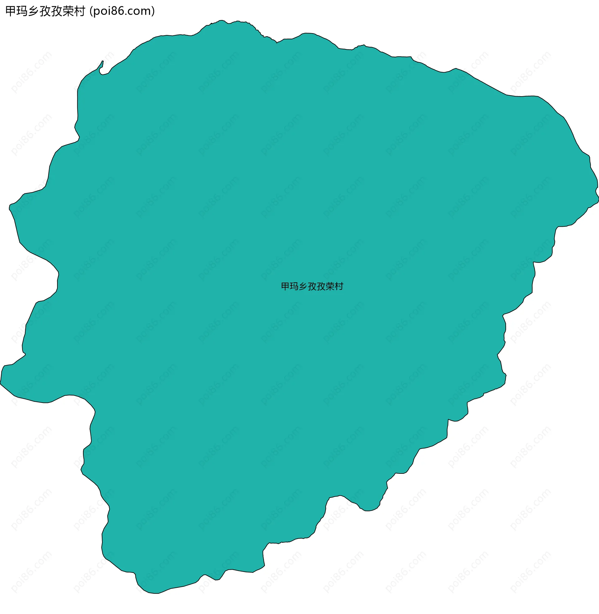 甲玛乡孜孜荣村边界地图