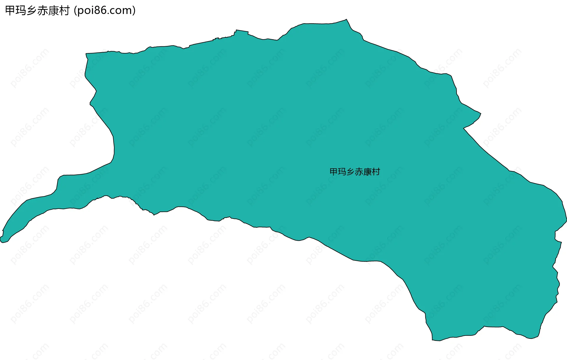 甲玛乡赤康村边界地图