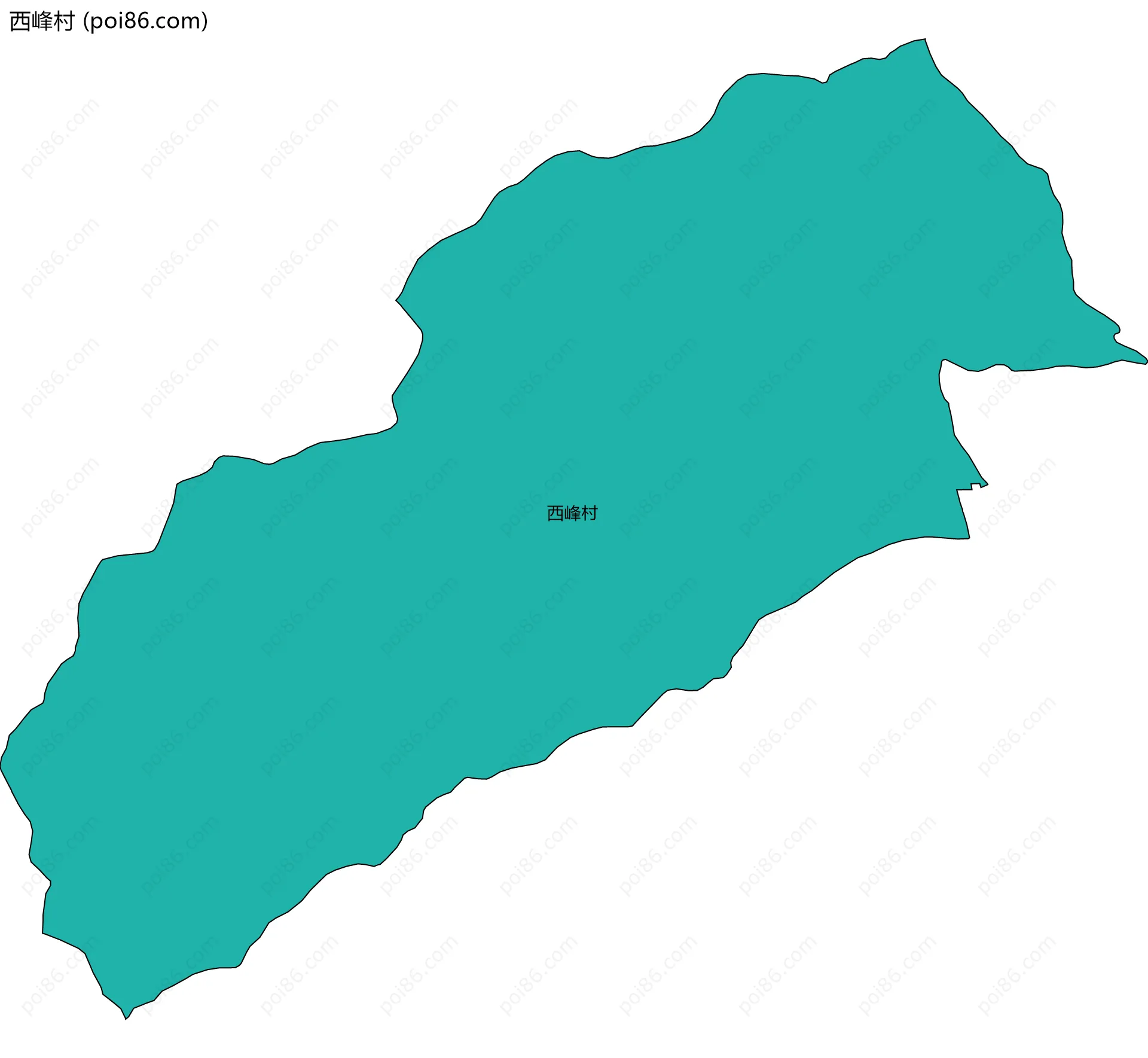 西峰村边界地图