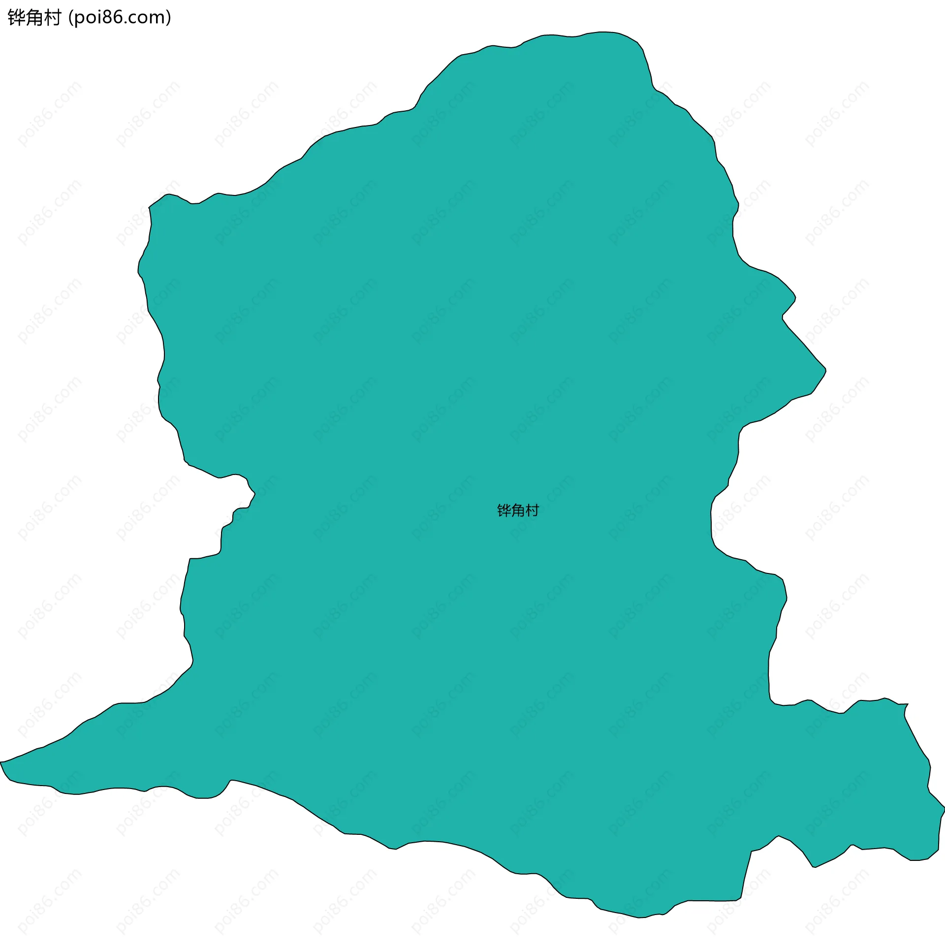 铧角村边界地图