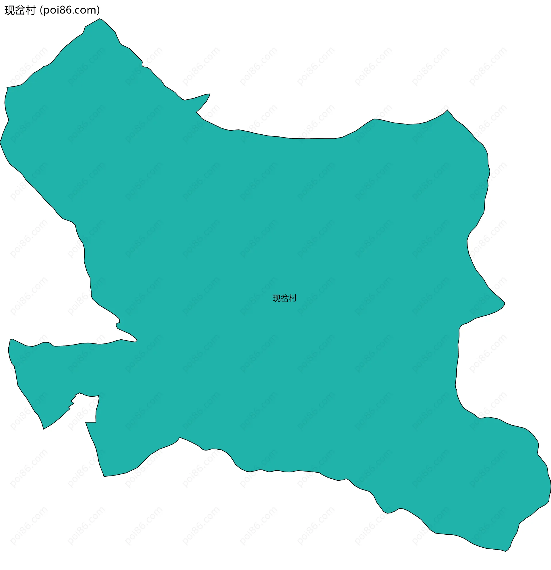 现岔村边界地图