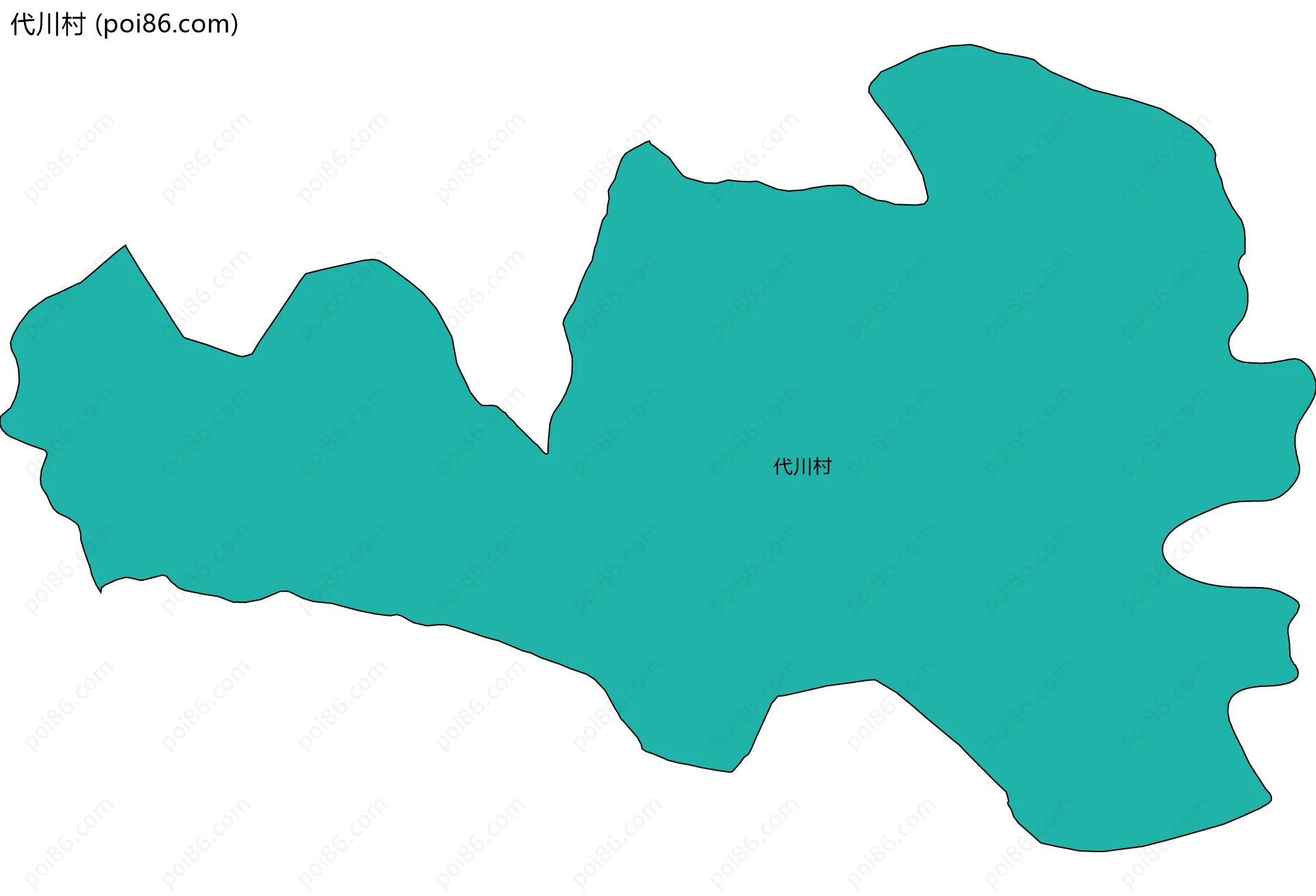 代川村边界地图