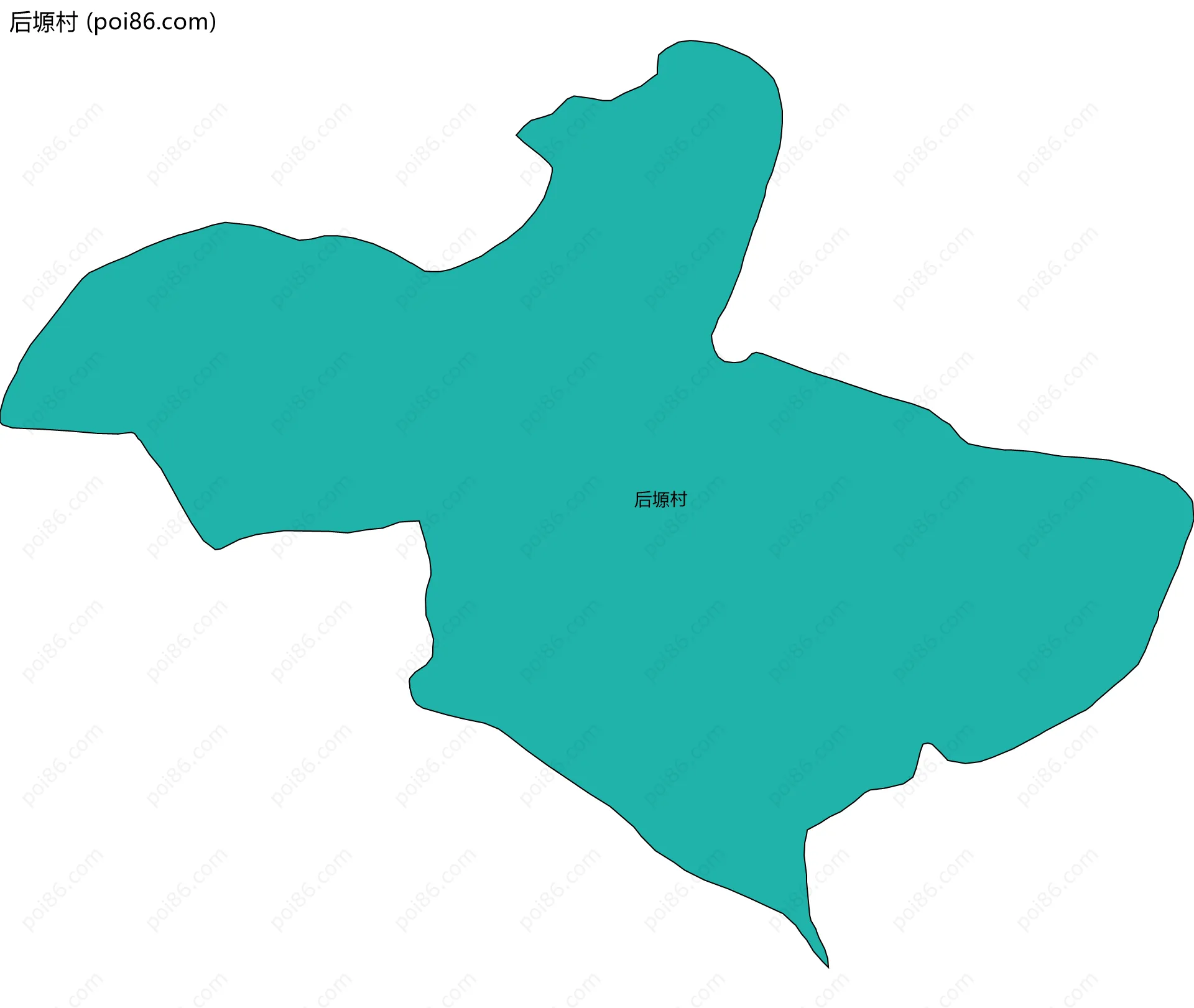 后塬村边界地图